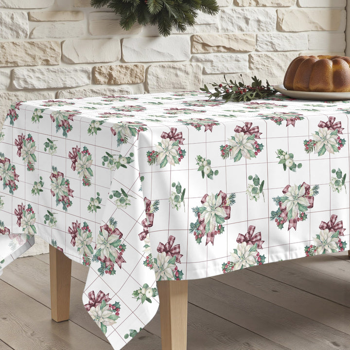 Red Christmas 2 stain-resistant tablecloth