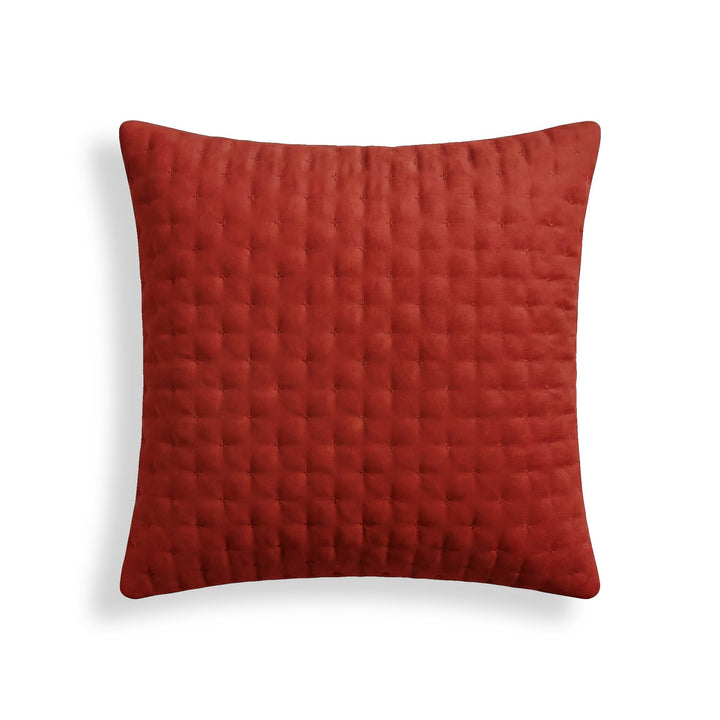 Funda de almohada lisa acolchada Rojo 65x65 cm