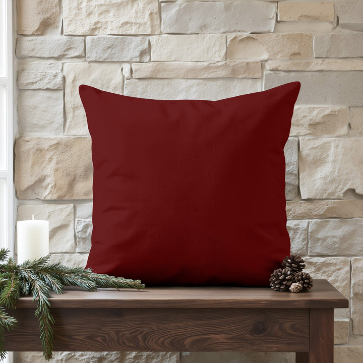 Funda de cojín 100% algodón Rojo Liso 50x50 cm