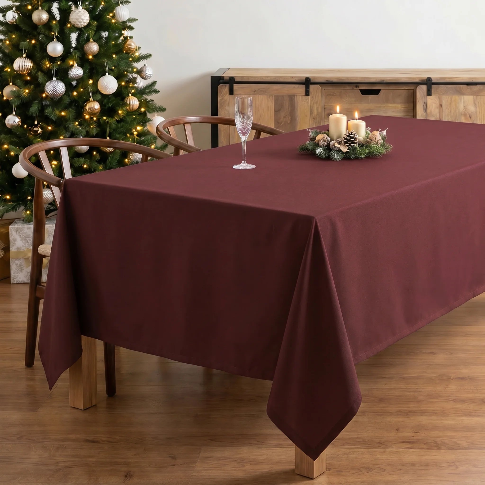 Mantel antimanchas Rojo liso