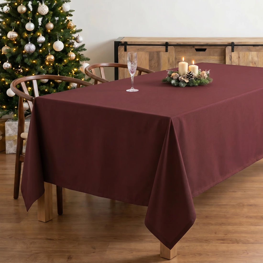Mantel antimanchas Rojo liso