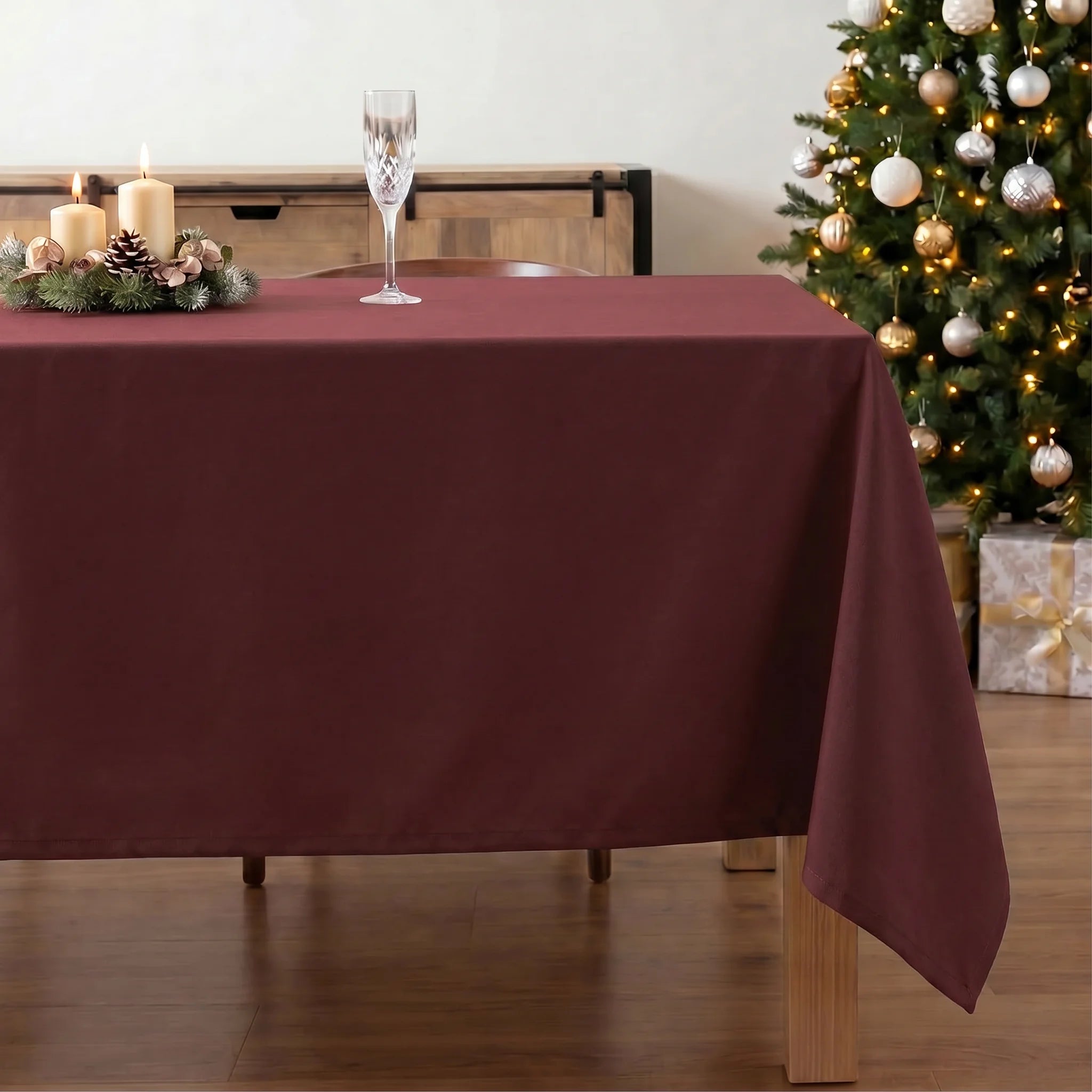 Mantel antimanchas Rojo liso