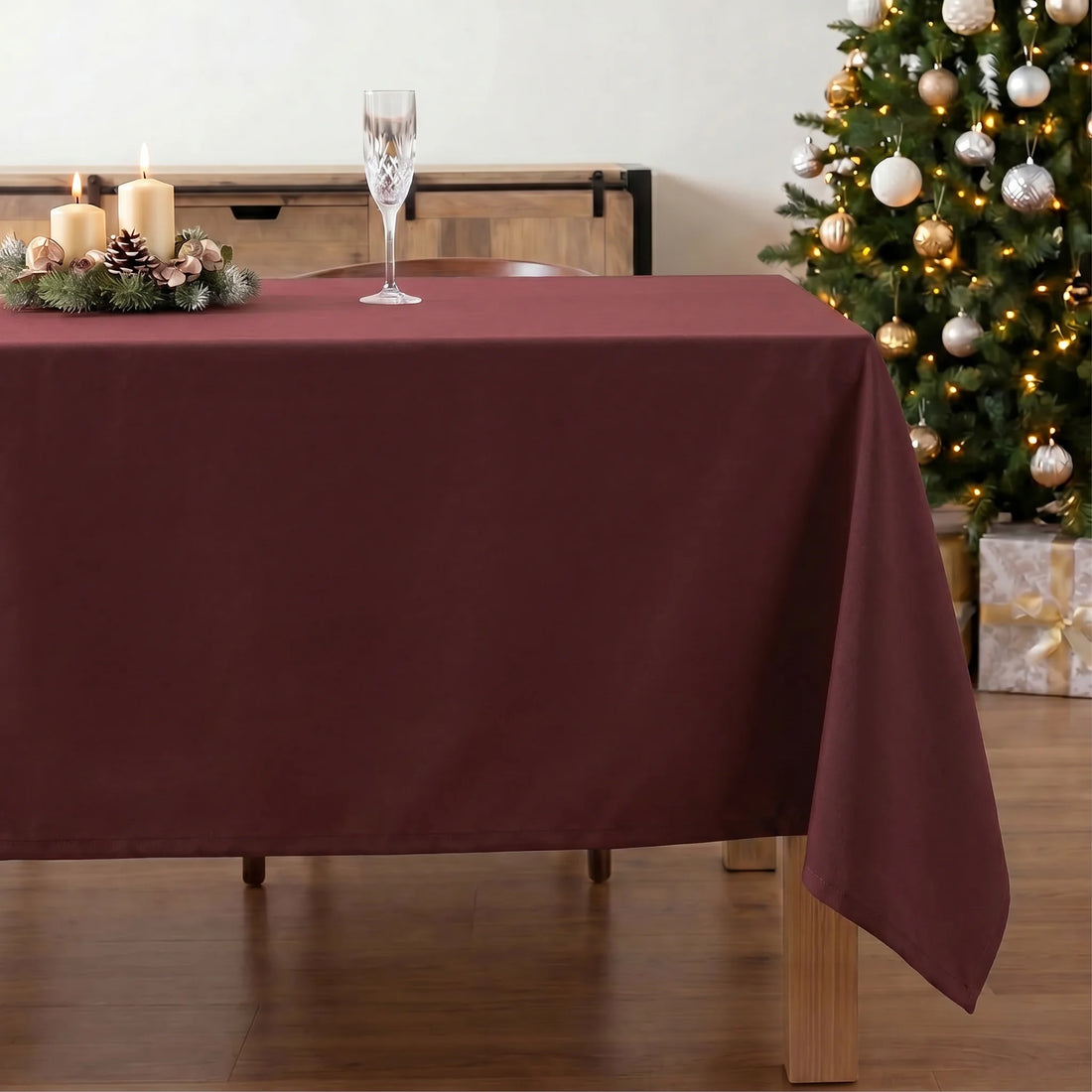 Mantel antimanchas Rojo liso
