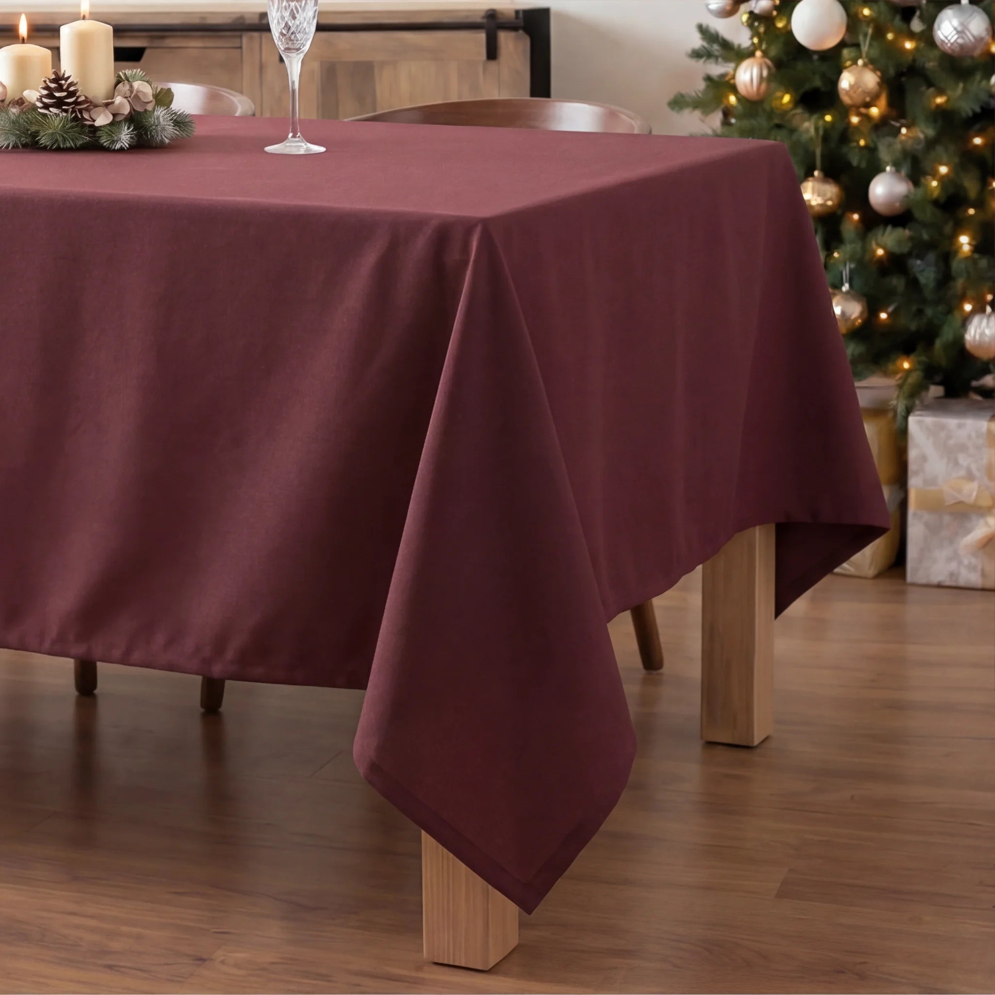 Mantel antimanchas Rojo liso