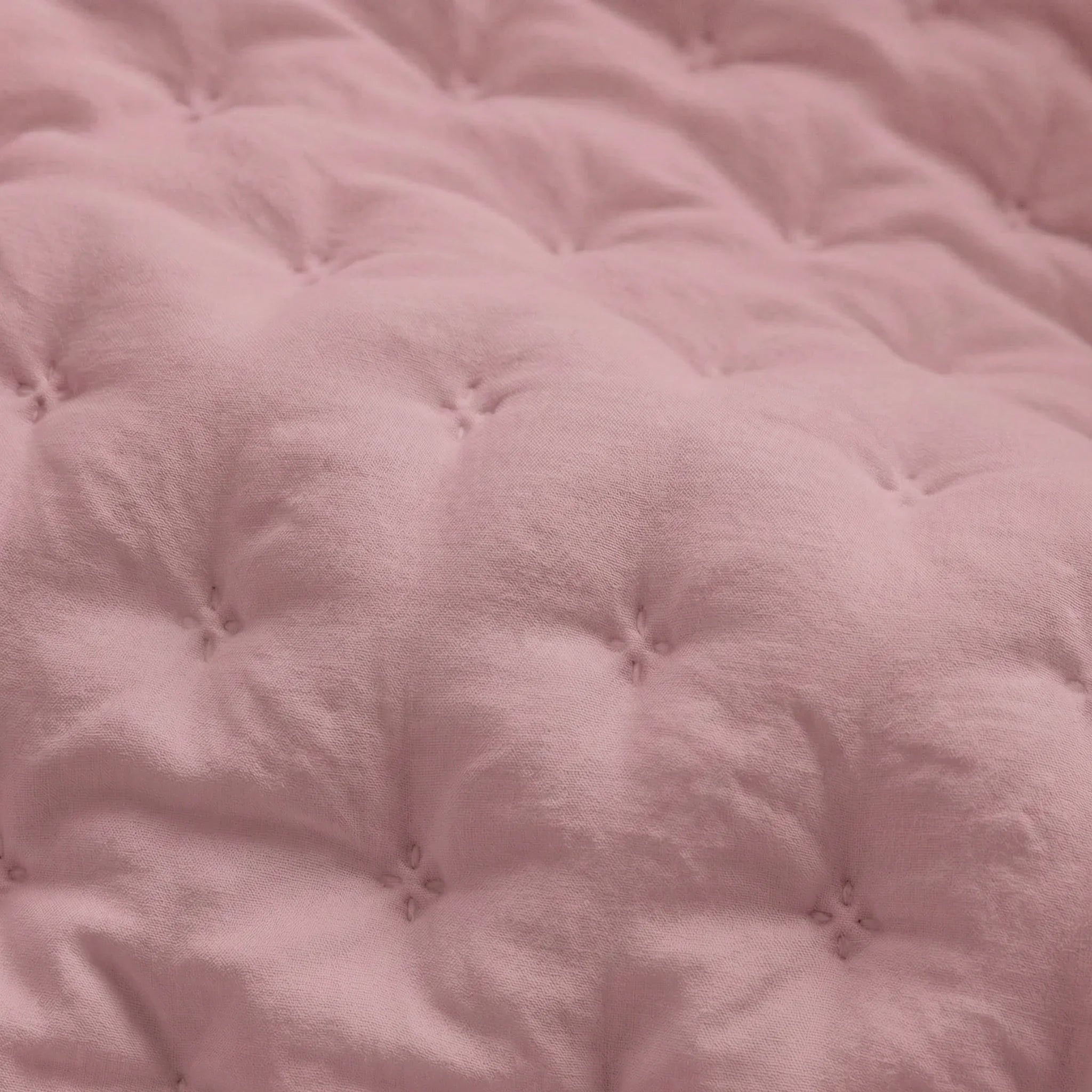Colcha lisa acolchada Rosa tacto suave