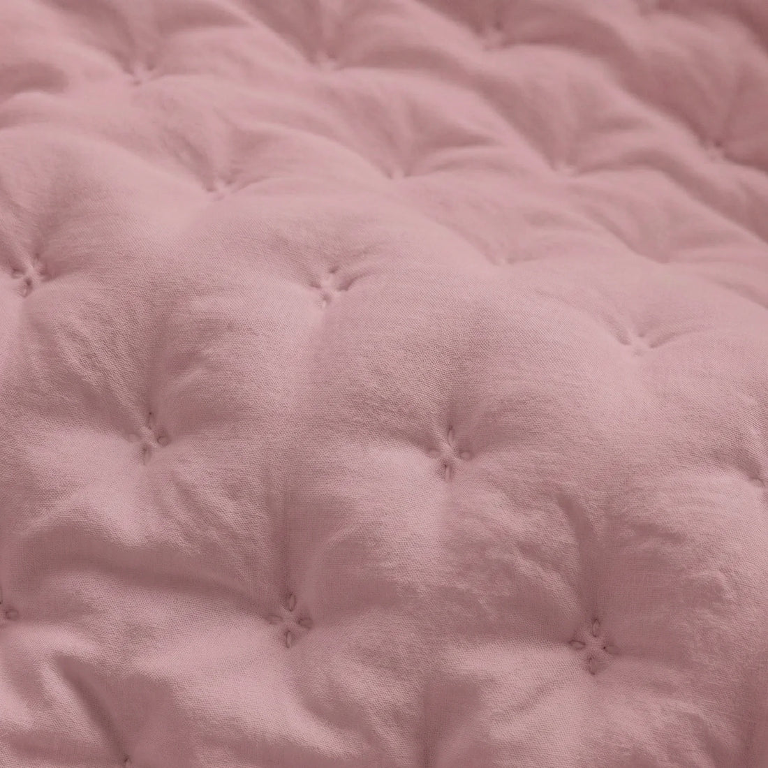 Colcha lisa acolchada Rosa tacto suave