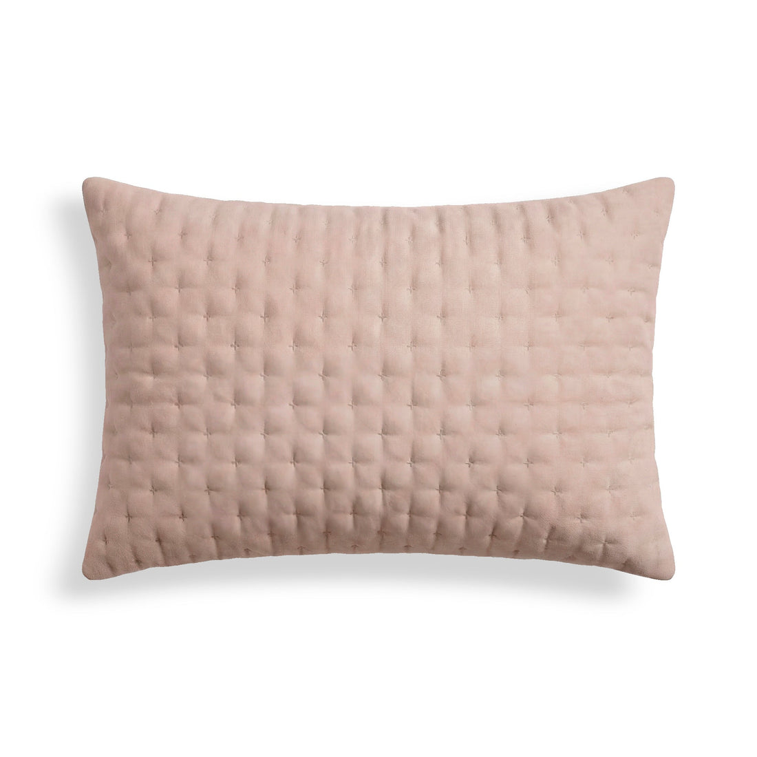 Funda de almohada lisa acolchada Rosa Empolvado 50x80 cm