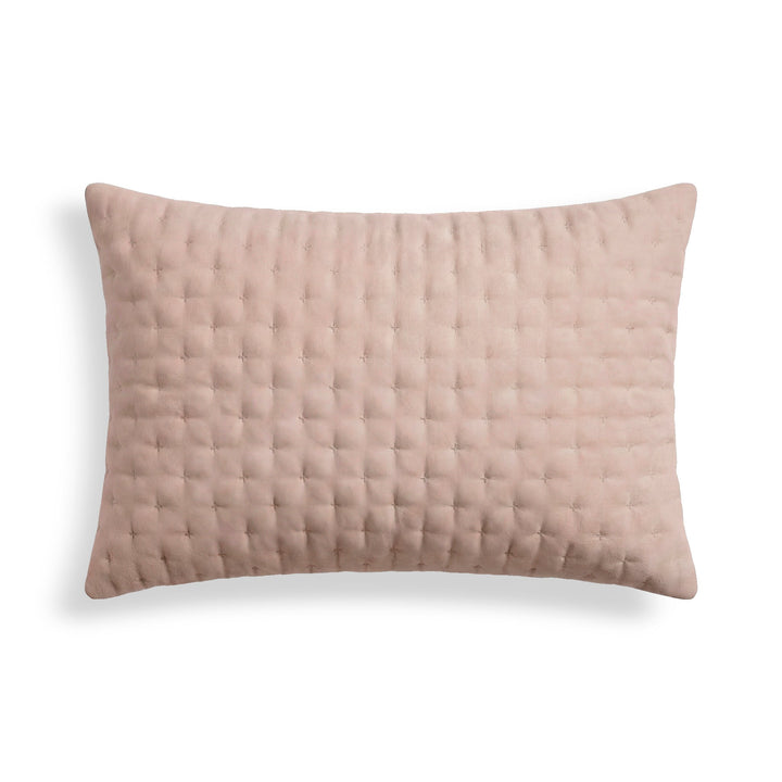 Funda de cojín lisa acolchada Rosa Empolvado 30x50 cm