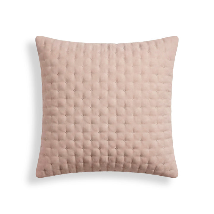 Funda de almohada lisa acolchada Rosa Empolvado 65x65 cm