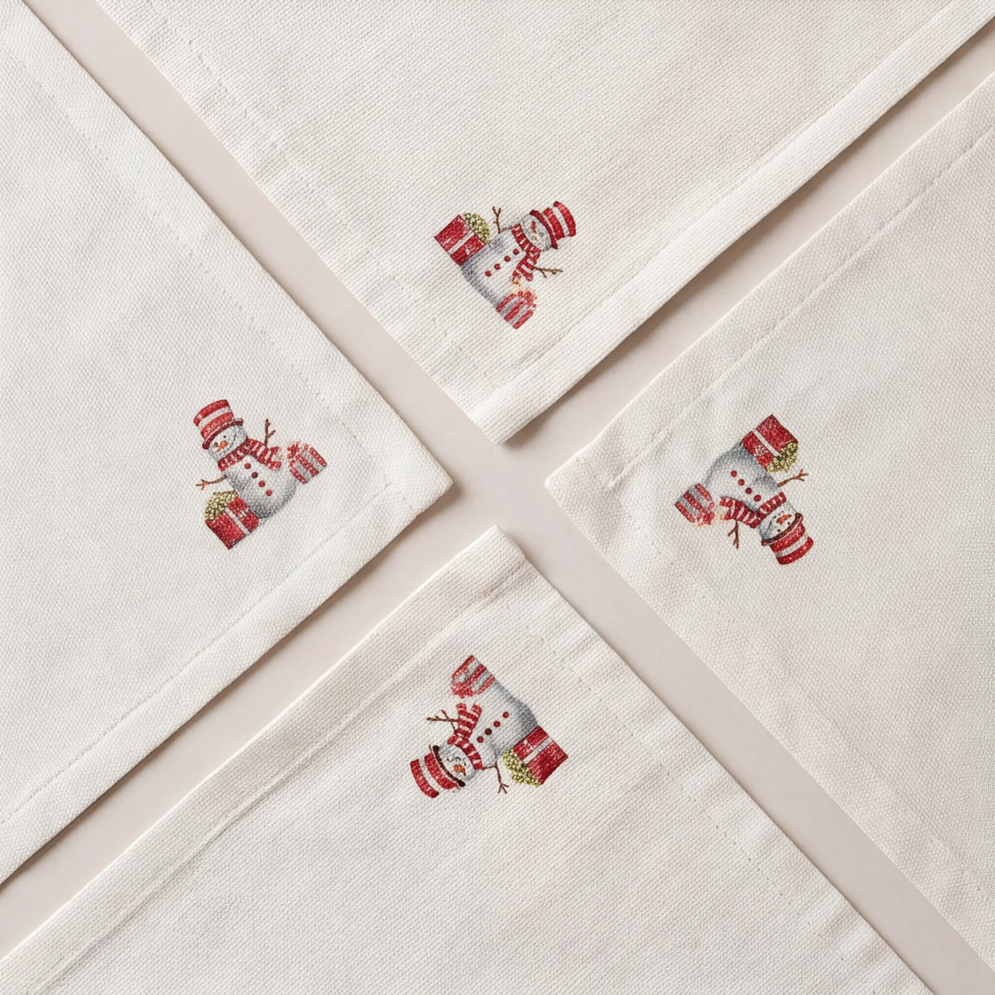 Mantel individual antimanchas pack 4 unidades Snowman
