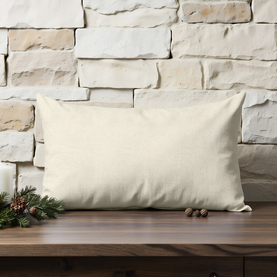 Funda de cojín 100% algodón Natural 30x50 cm