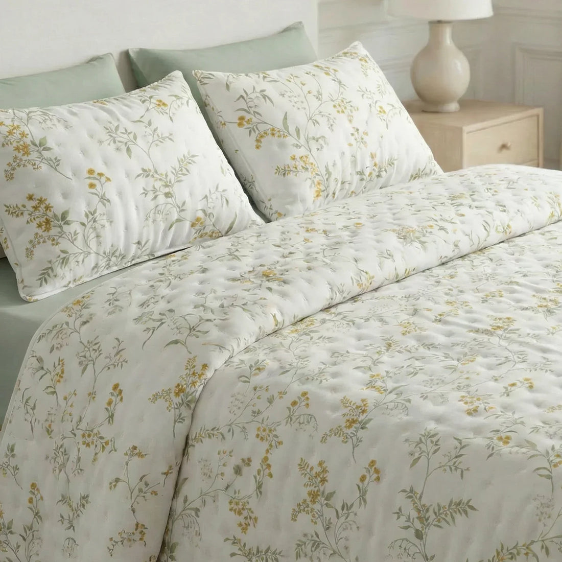 Colcha boutí estampada Tortosa tacto suave