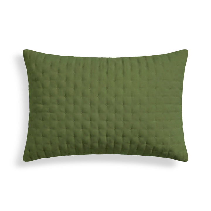 Funda de almohada lisa acolchada Trebol 50x80 cm