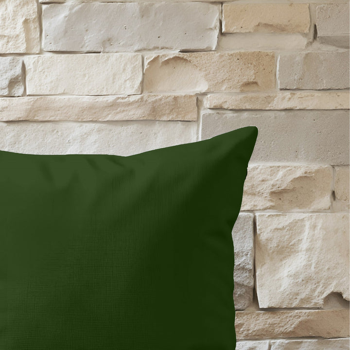 Funda de cojín 100% algodón Verde liso 30x50 cm