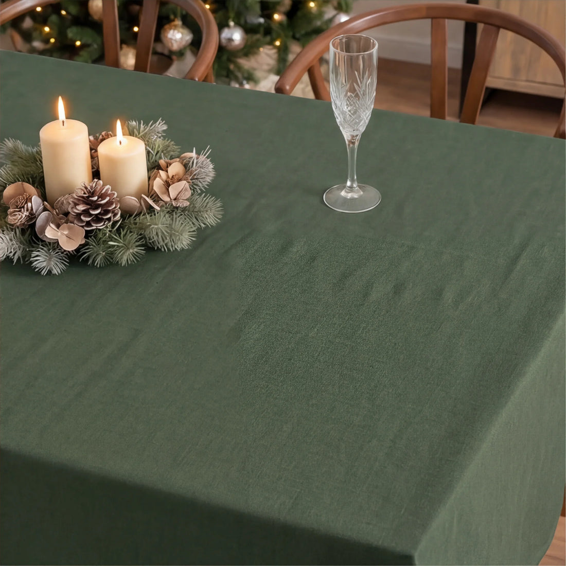 Mantel antimanchas Verde liso