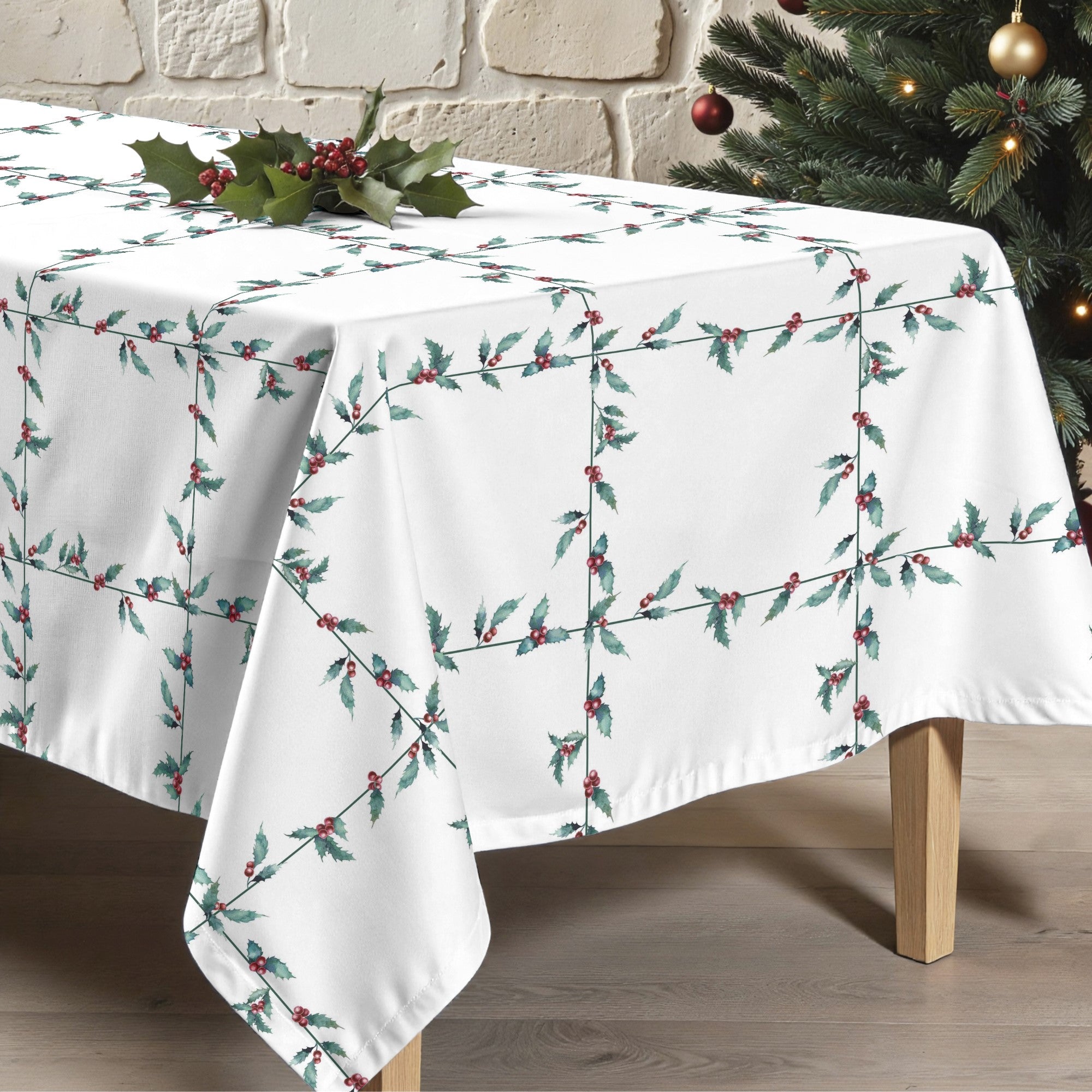 Nappe antitache Noël blanche 1