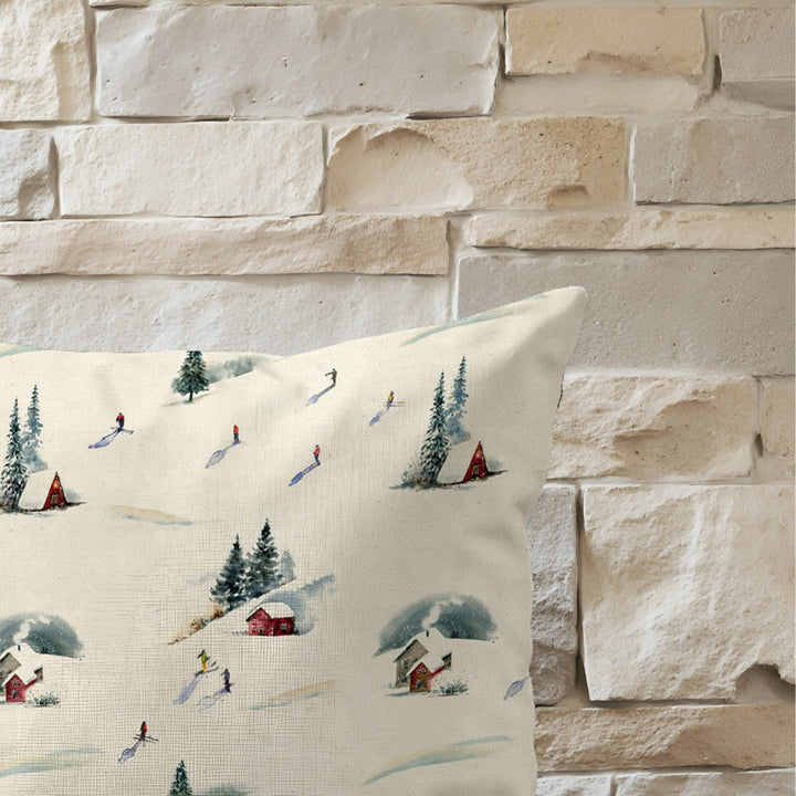 Funda de cojín 100% algodón Winter Ski 1225 50x50 cm