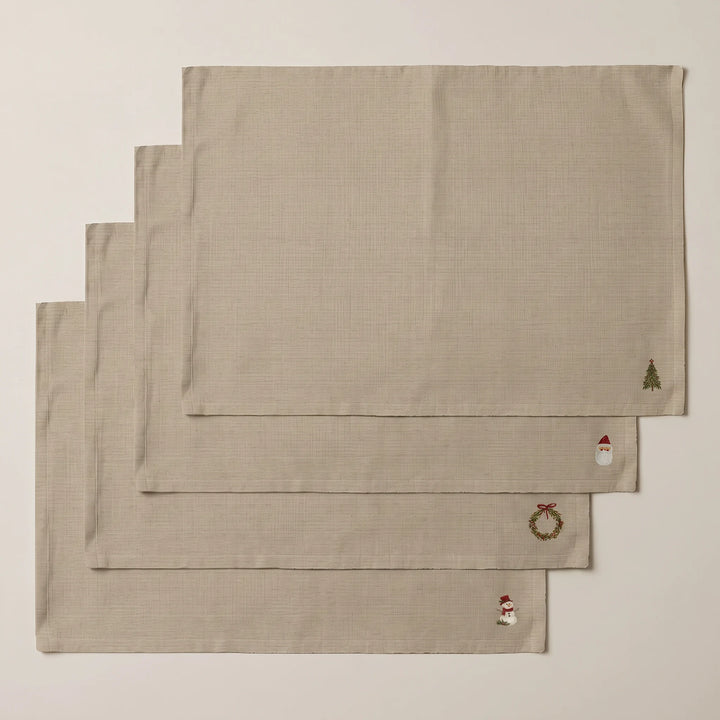 Mantel individual antimanchas pack 4 unidades Winter Wishes 10