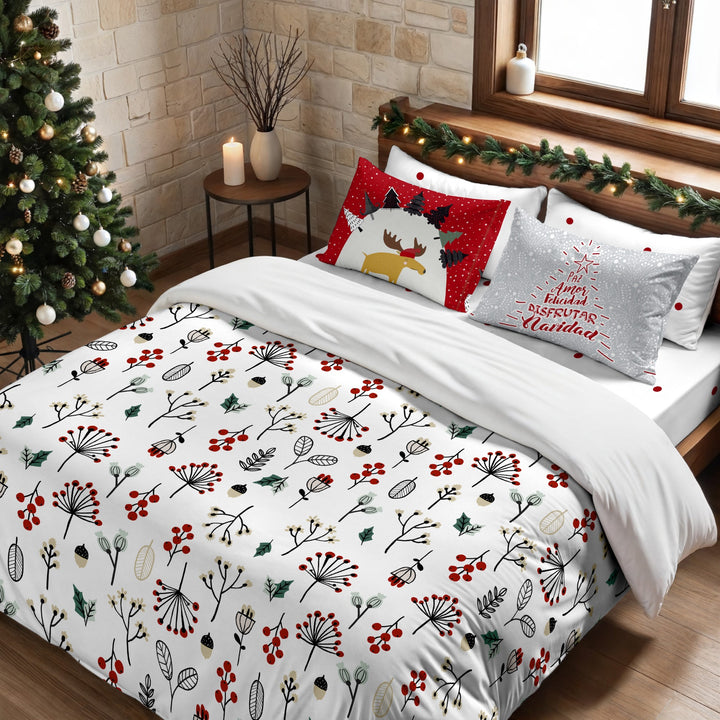 Parure de couette Joyeux Noël 100% coton 44