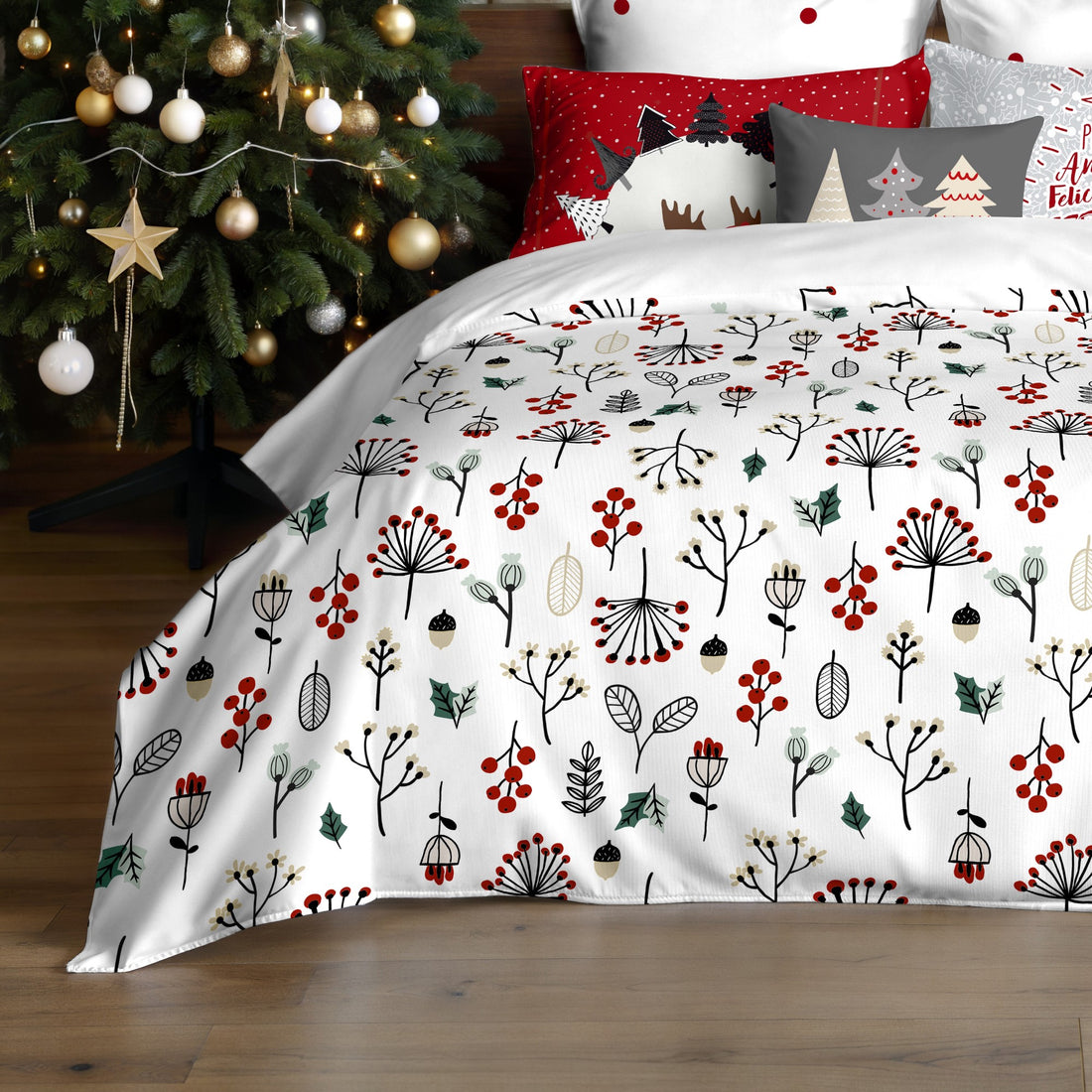 100% cotton Merry Christmas duvet set 44