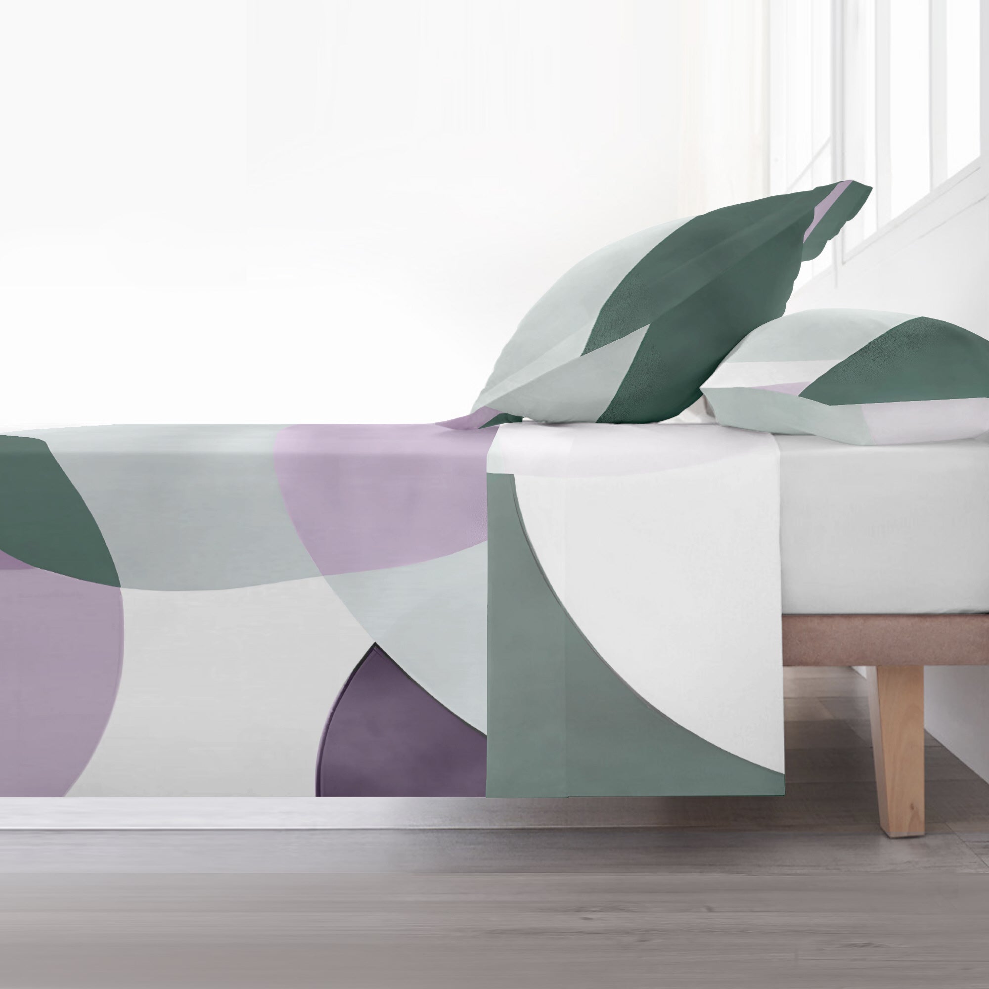 Juego de sábanas 100% algodón York Lila