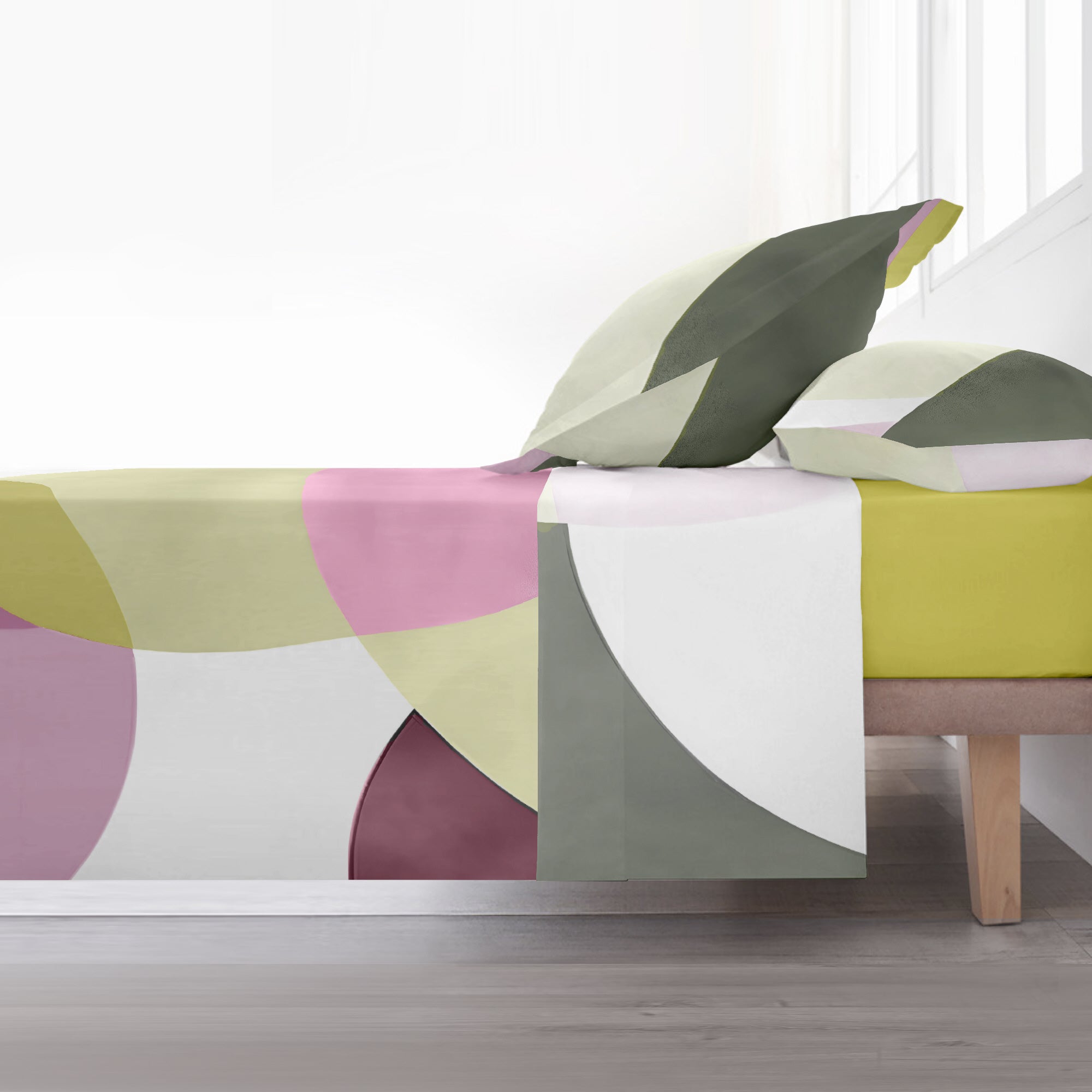 Juego de sábanas 100% algodón York Rosa