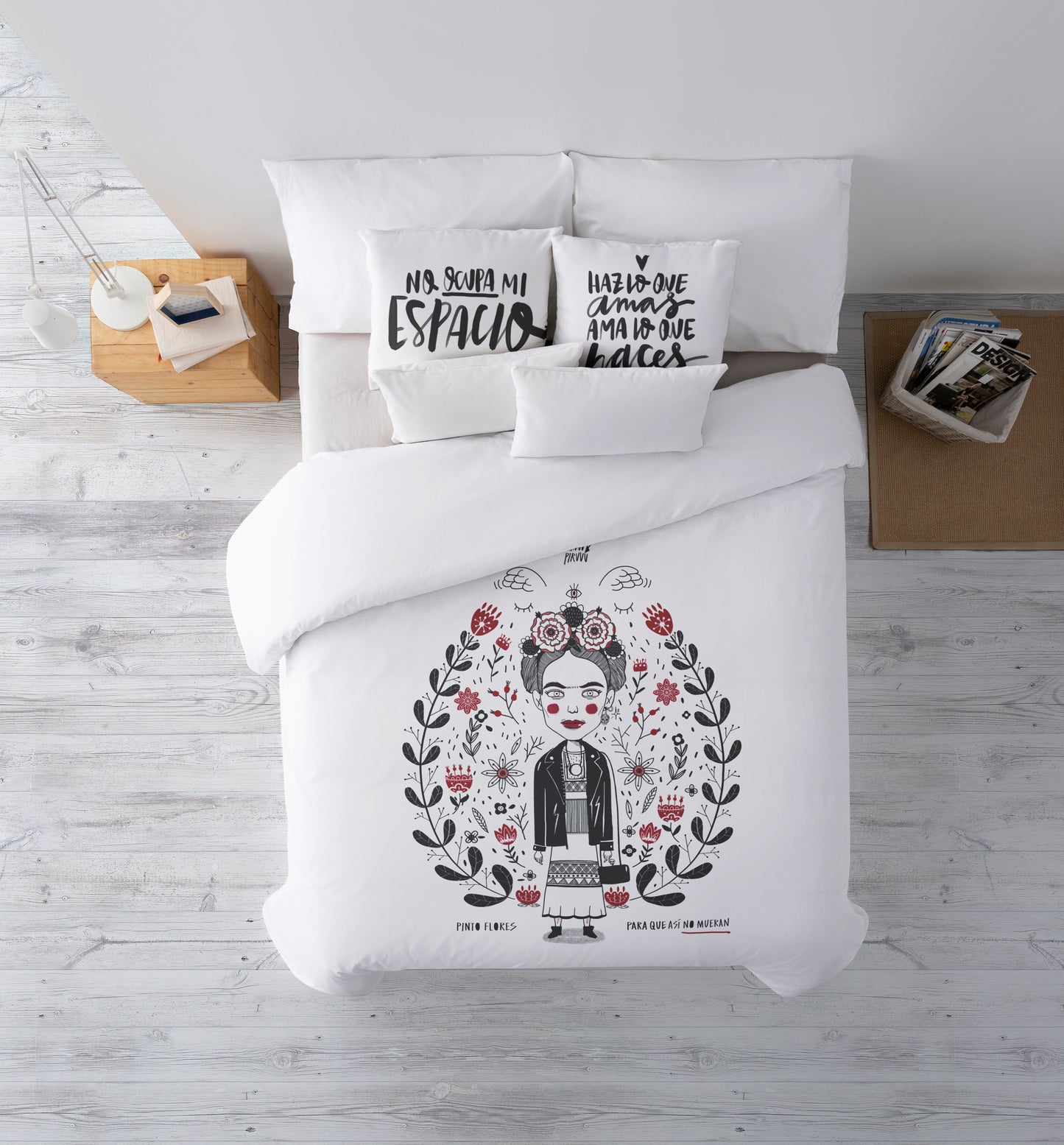 Housse de couette avec boutons 100% coton Pinto Frida