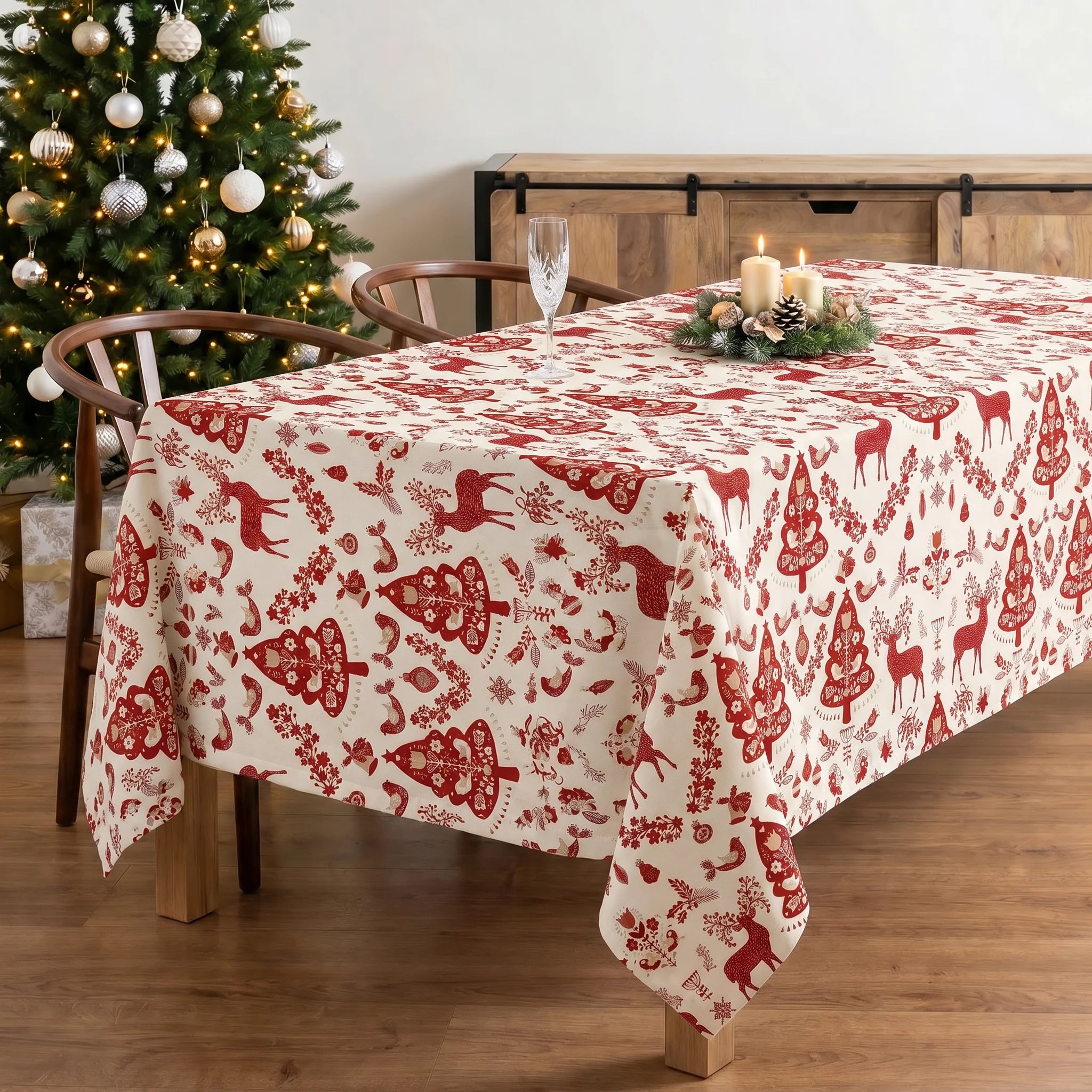 Mantel antimanchas Merry Christmas 42