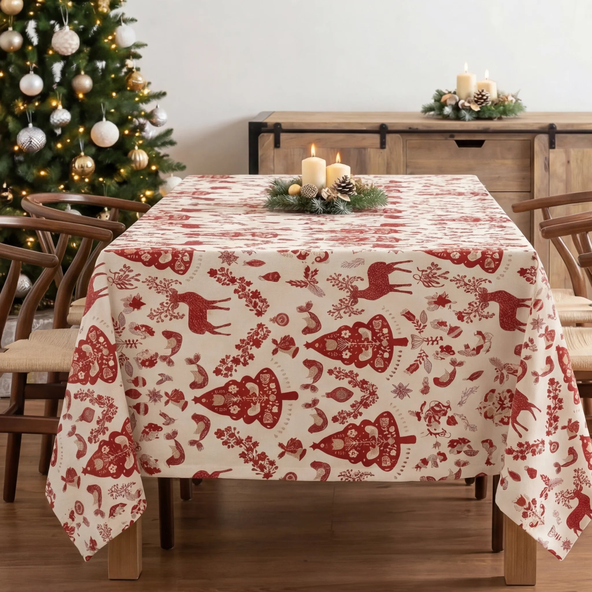 Mantel antimanchas Merry Christmas 42