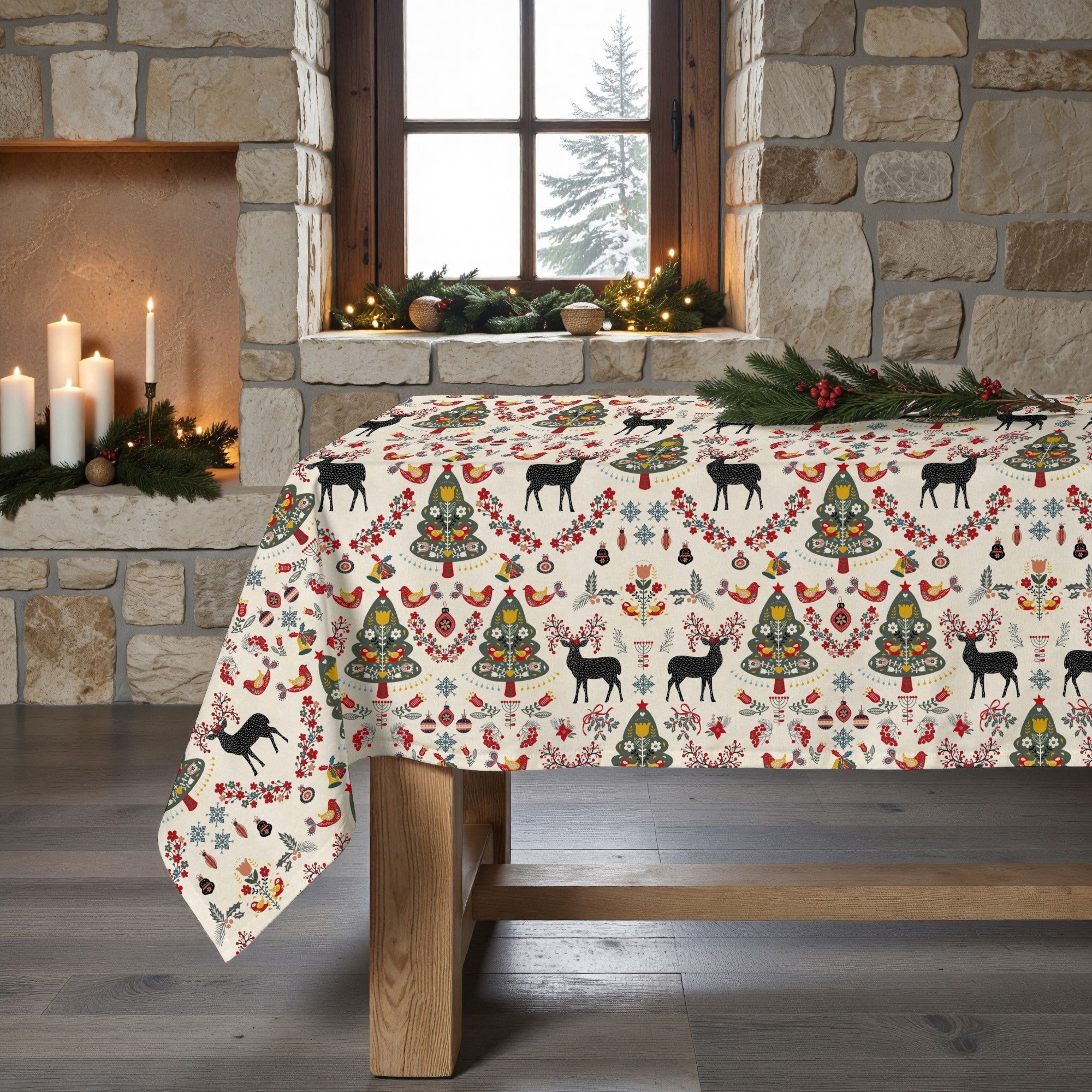 Mantel antimanchas Merry Christmas 43