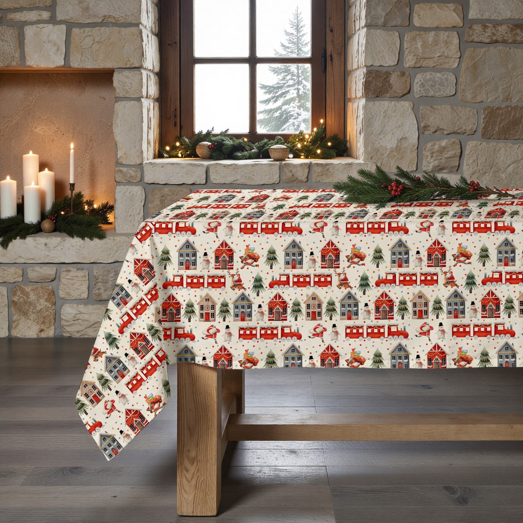 Mantel antimanchas Merry Christmas 66