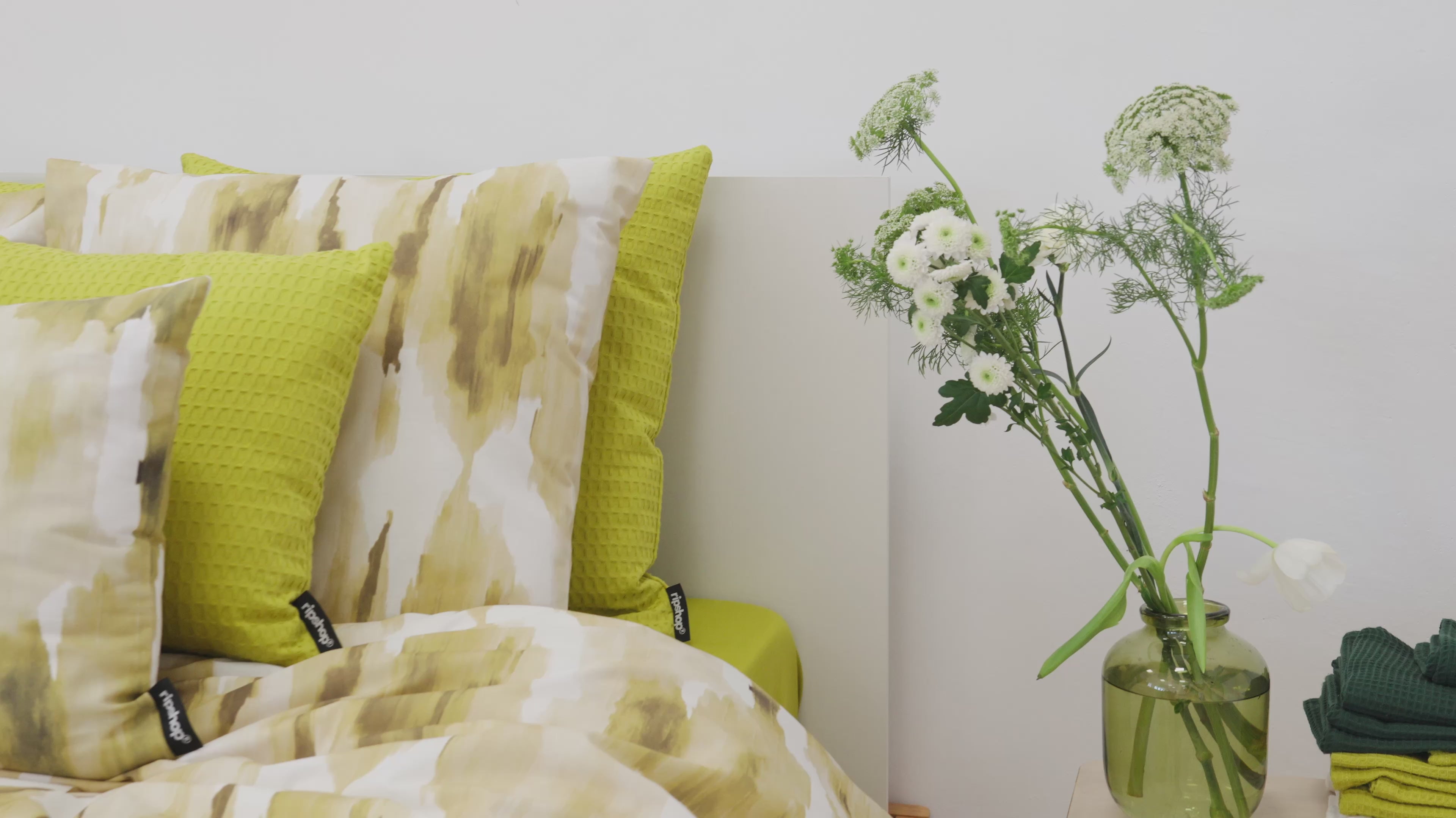 Housse de couette Luton Pistachio 100% coton