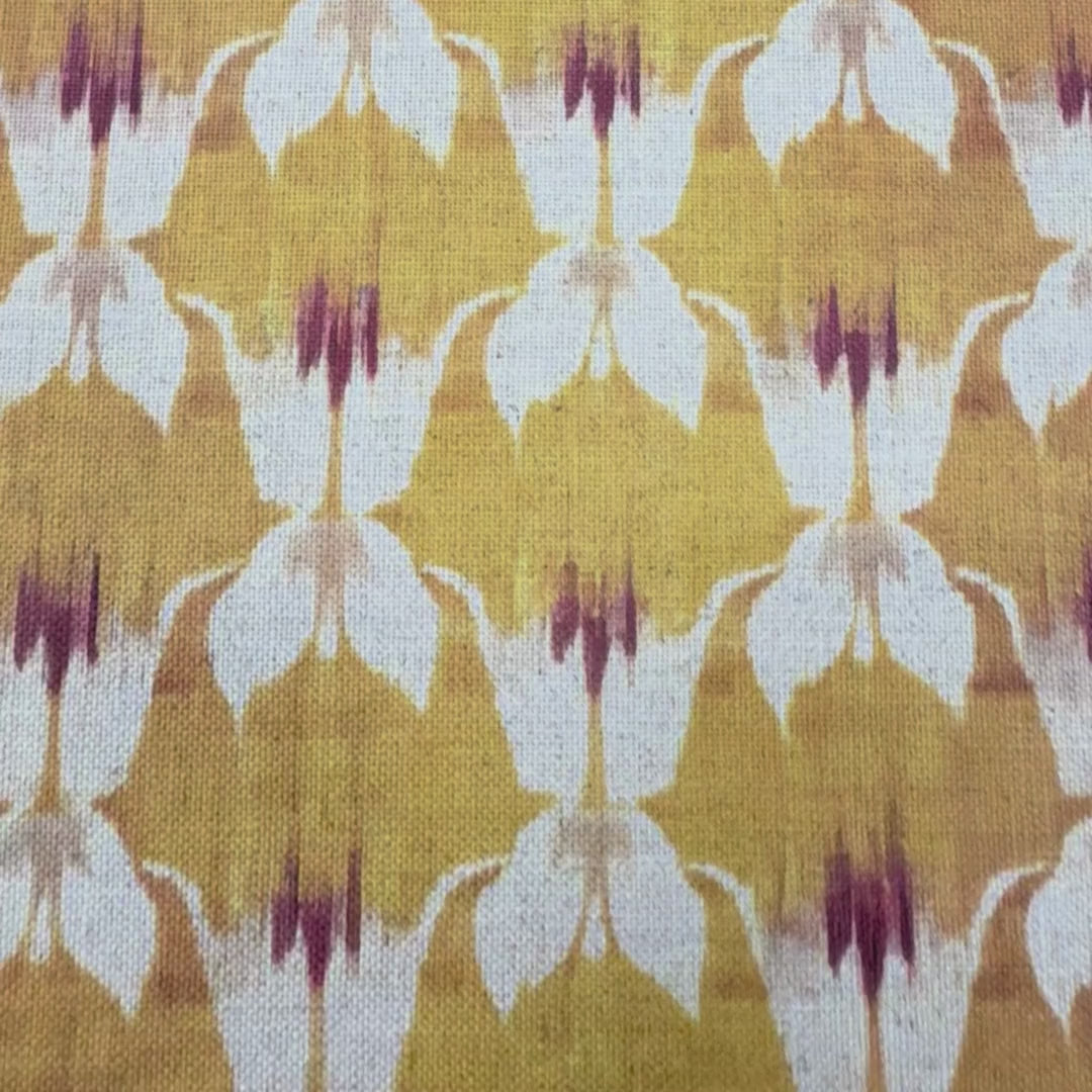 Printed linen viscose fabric per meter NISHA 124 4