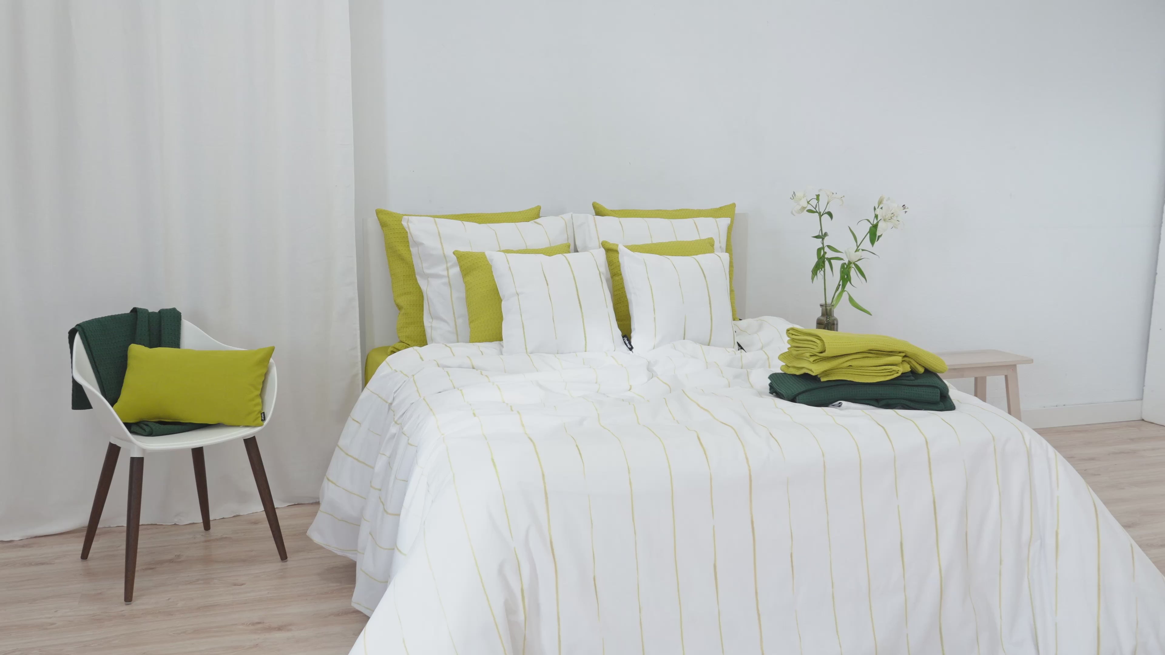 Housse de couette Andover Vert clair 100% coton