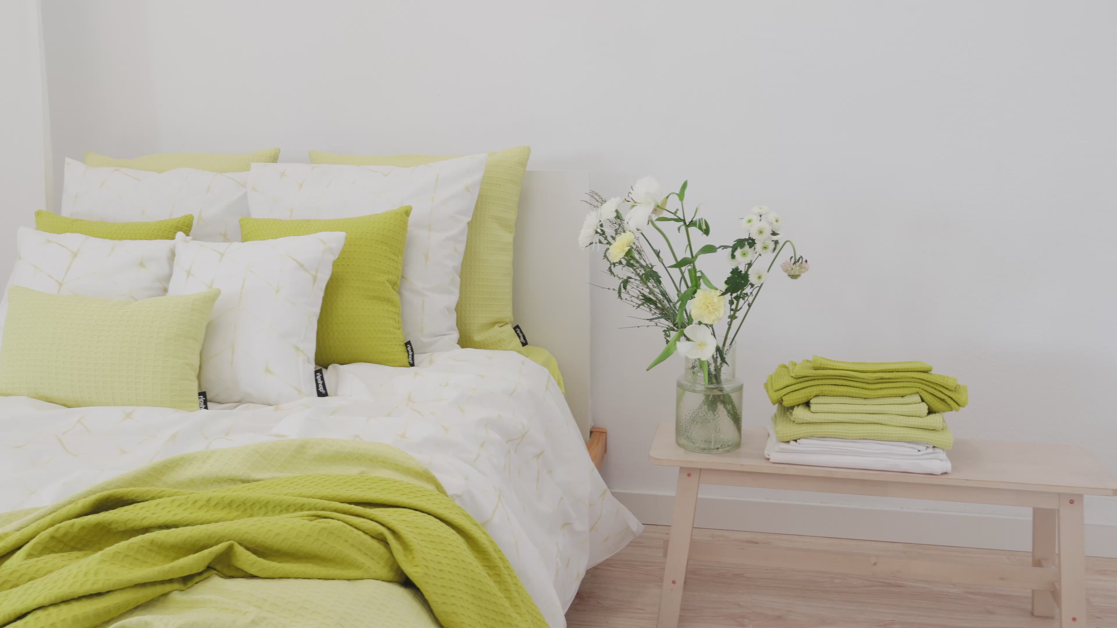 Funda nórdica Leek Verde Claro 100% algodón