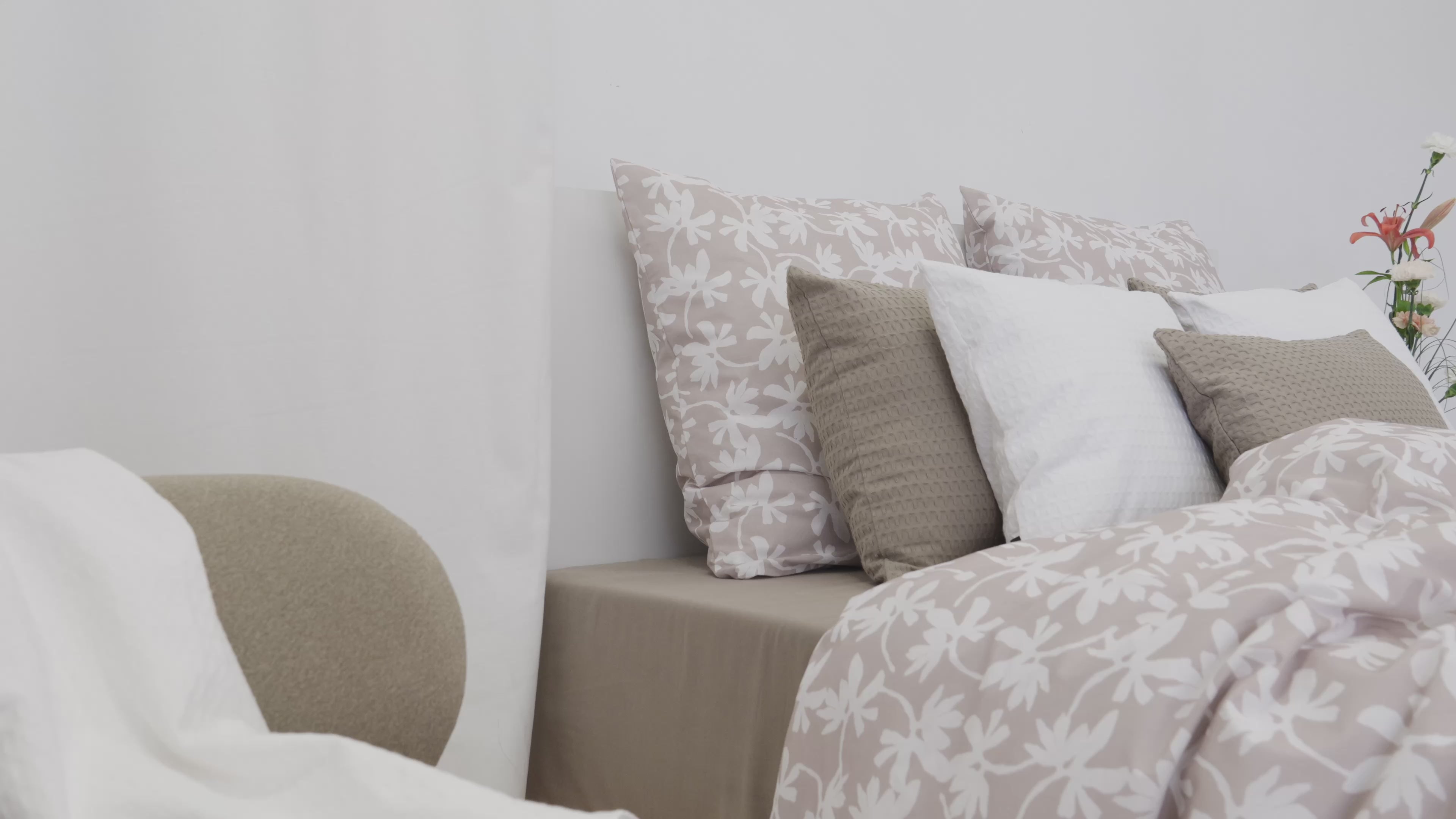 Halton Brown reversible duvet cover 100% cotton