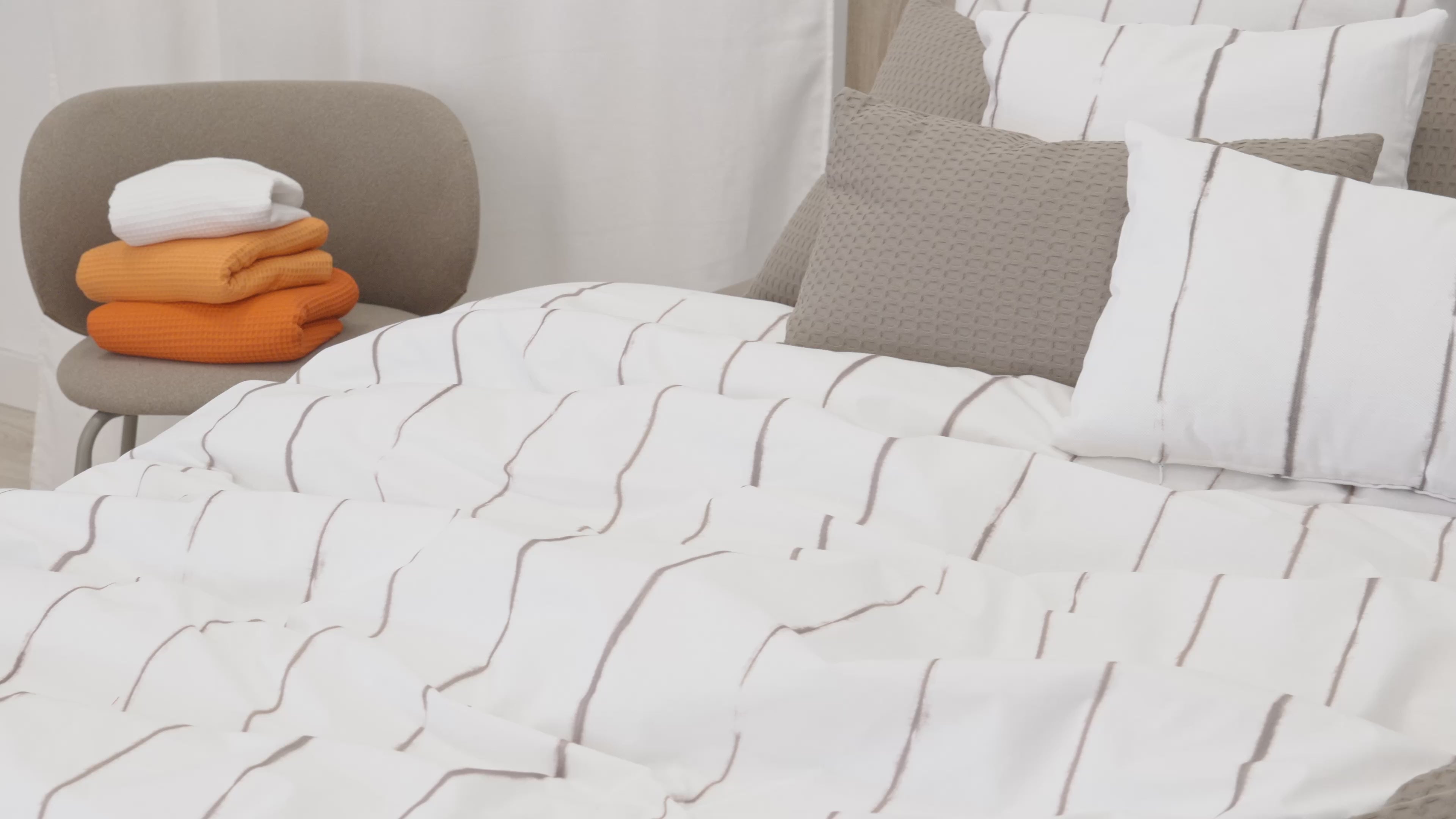 Housse de couette Andover Brown 100% coton