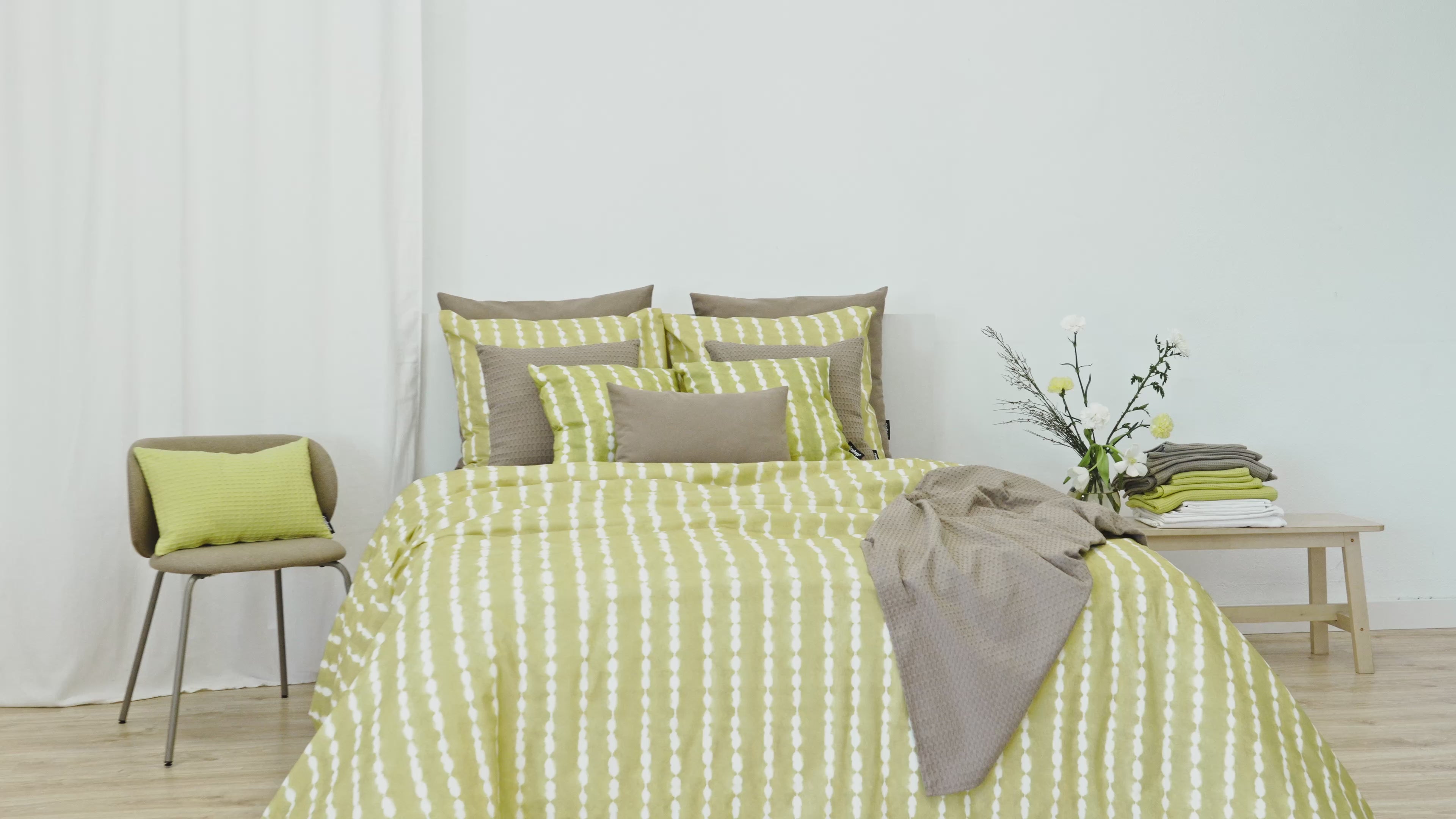 Housse de couette Bolton Vert Clair 100% coton