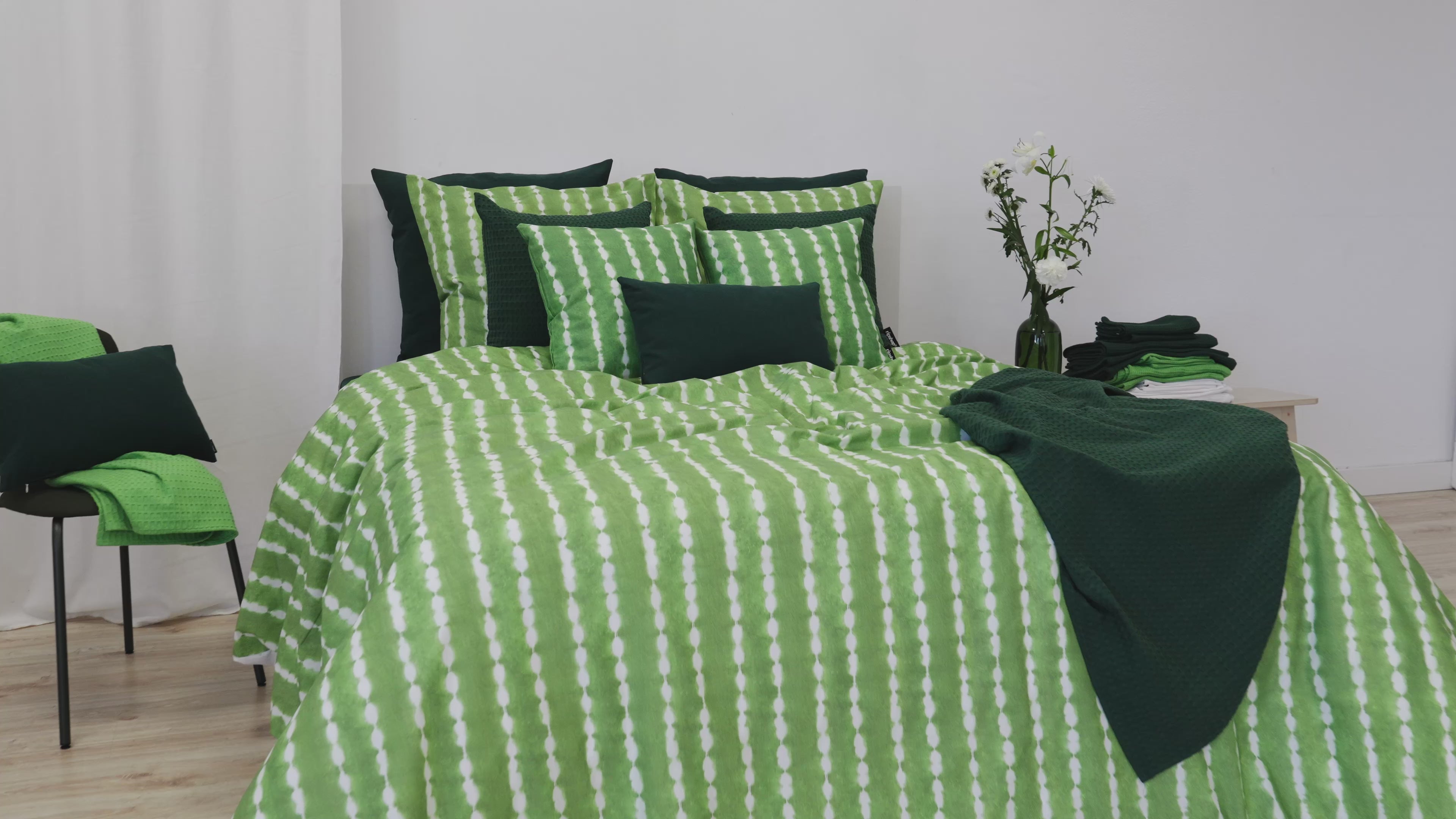 Housse de couette Bolton Green 100% coton