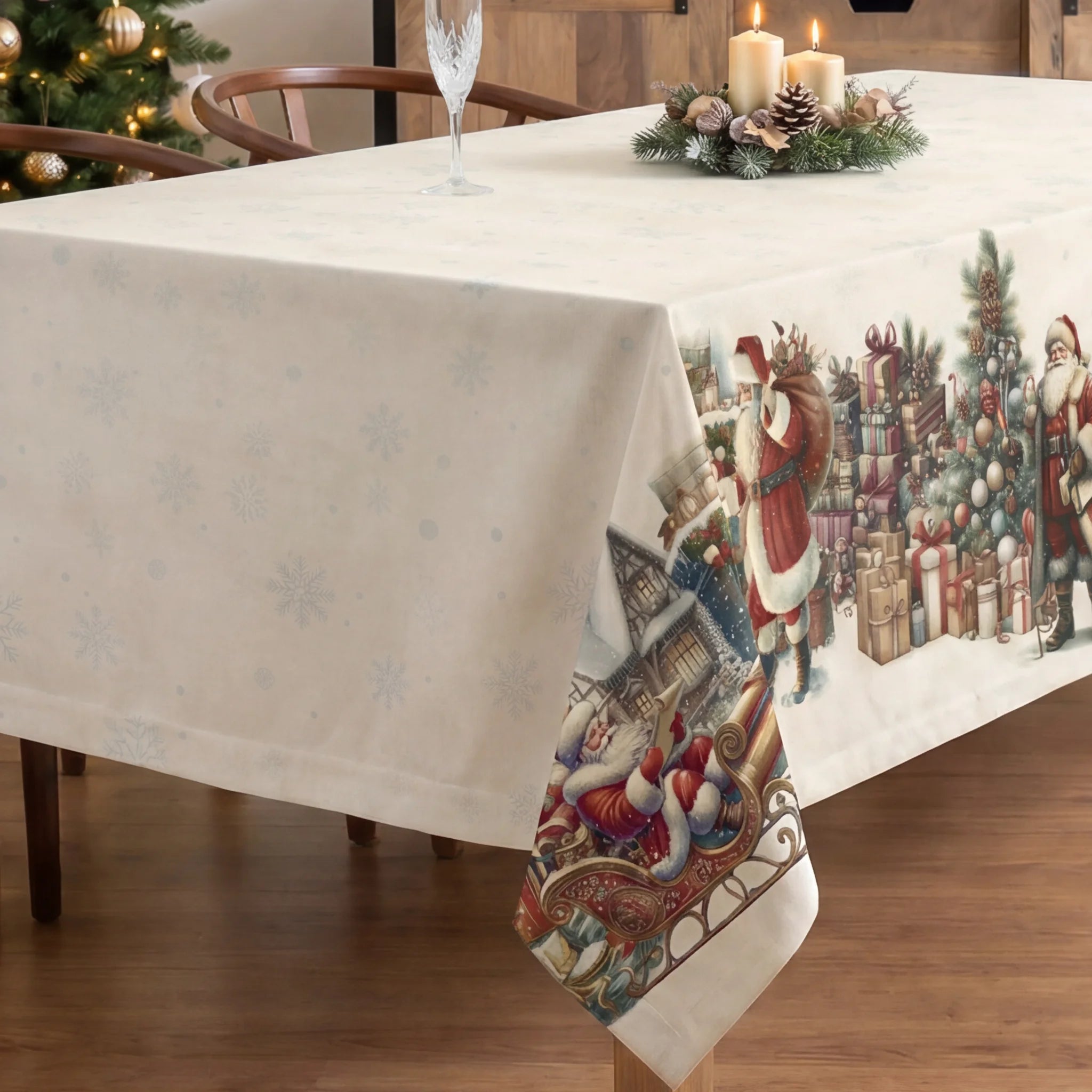 Mantel antimanchas Vintage christmas 1225