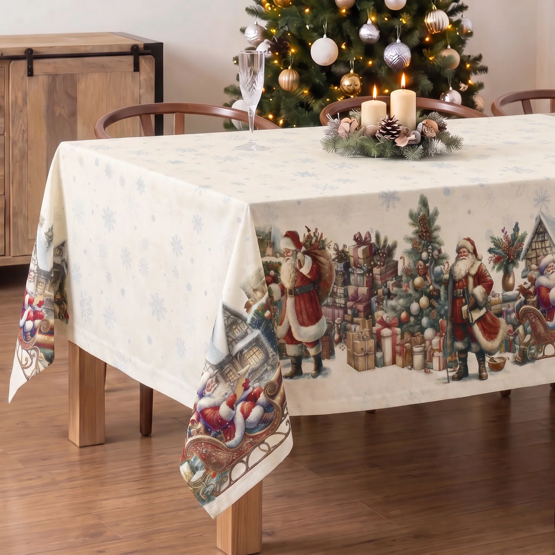 Mantel antimanchas Vintage christmas 1225