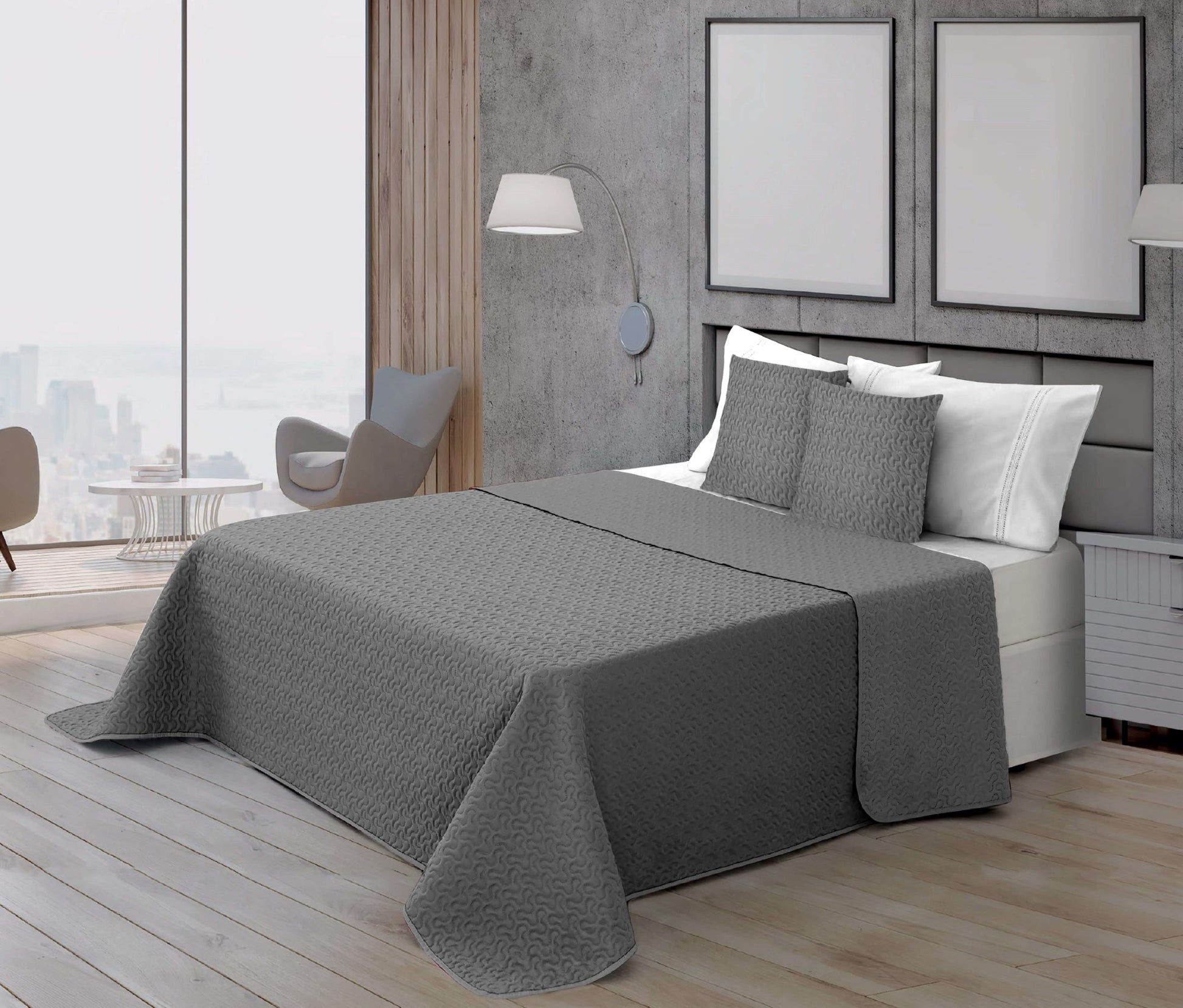Bouti microsatén 100 gr modelo Acero para cama de 135 (235x270cm.) 0