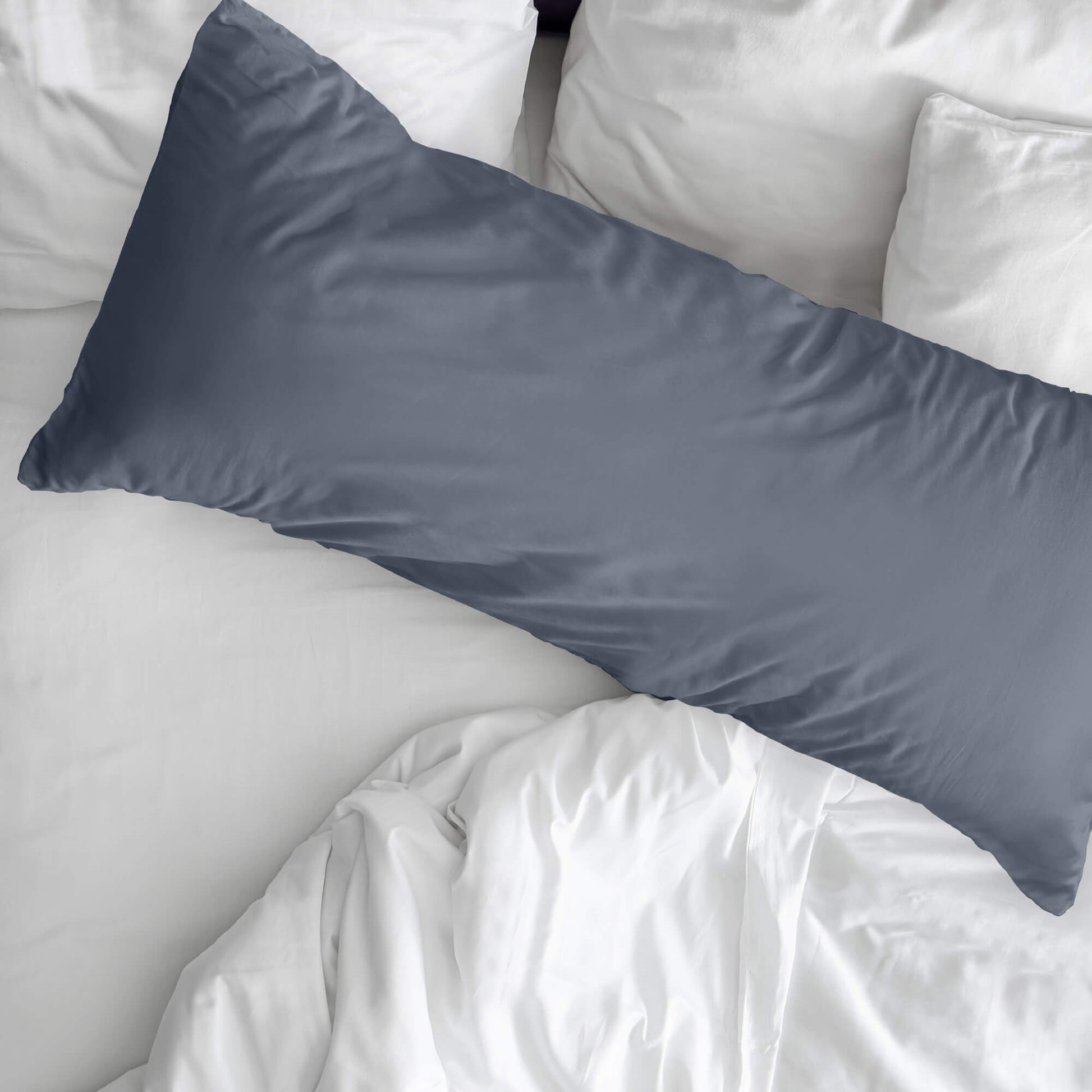 Funda de almohada 100% algodón liso Denim Blue 2