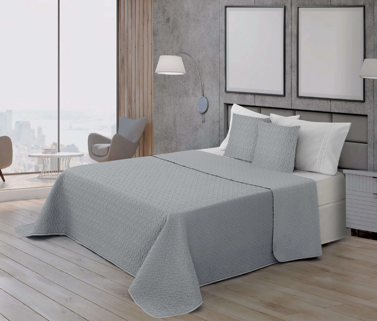 Bouti microsatén 100 gr modelo Plata para cama de 135 (235x270cm.) 0