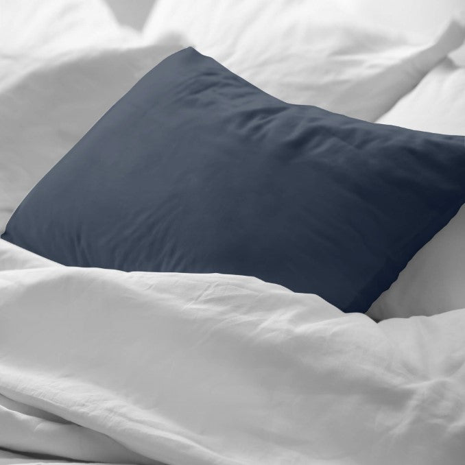 Funda de almohada 100% algodón liso Insignia Blue  2