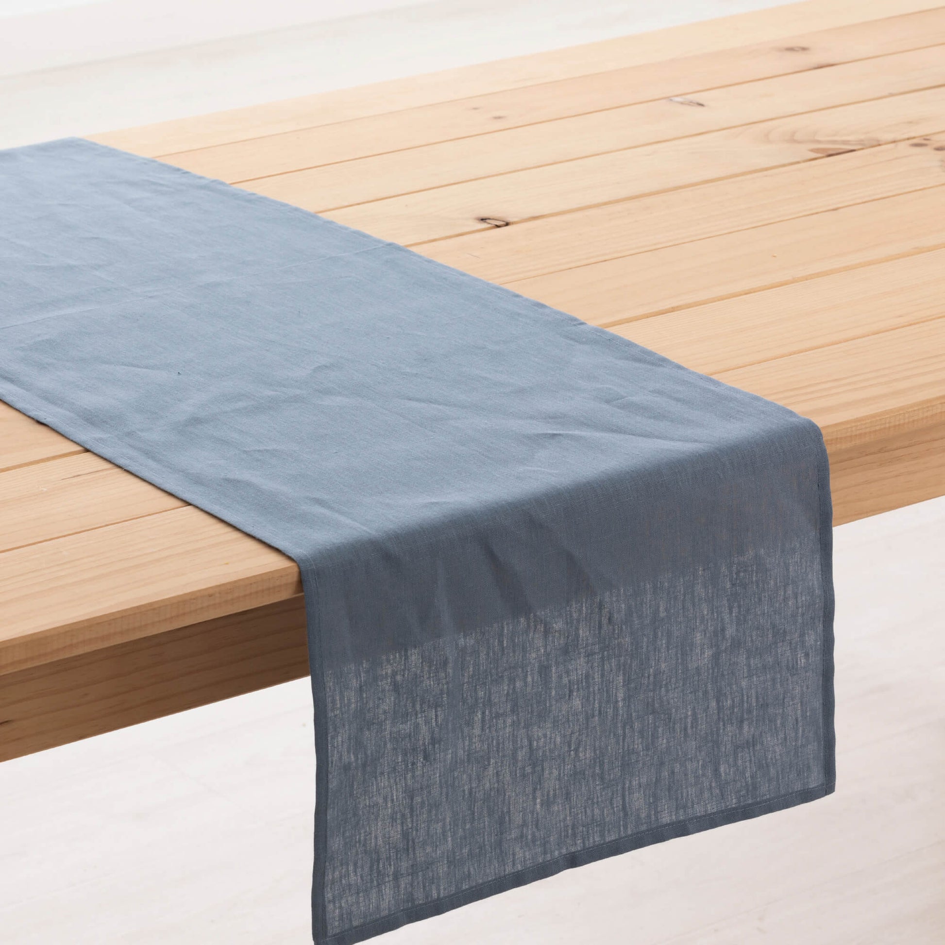 Camino de mesa lino 100% Denim Blue 45x140 cm 2