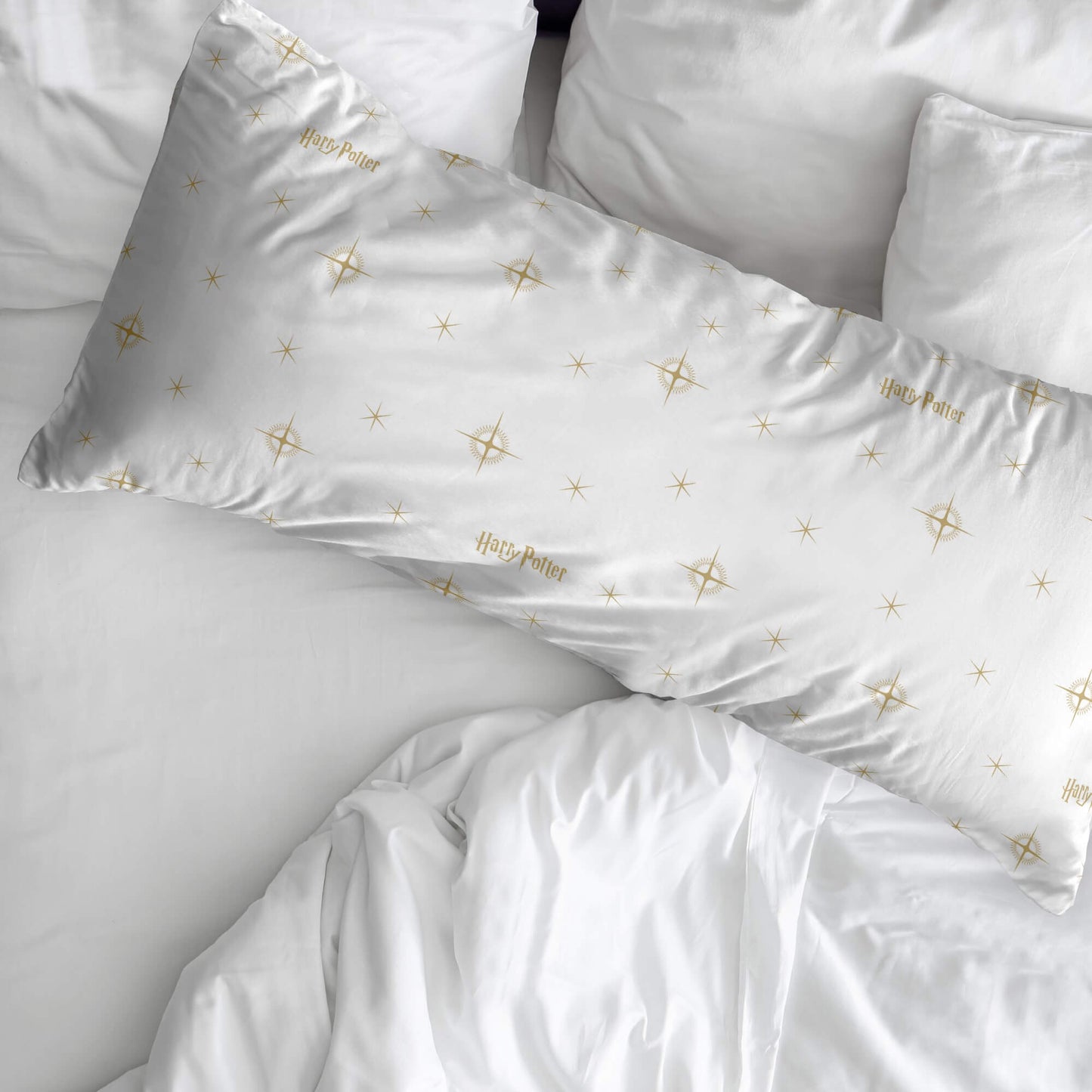 Funda de almohada 100% algodón Hpotter Stars Gold 2