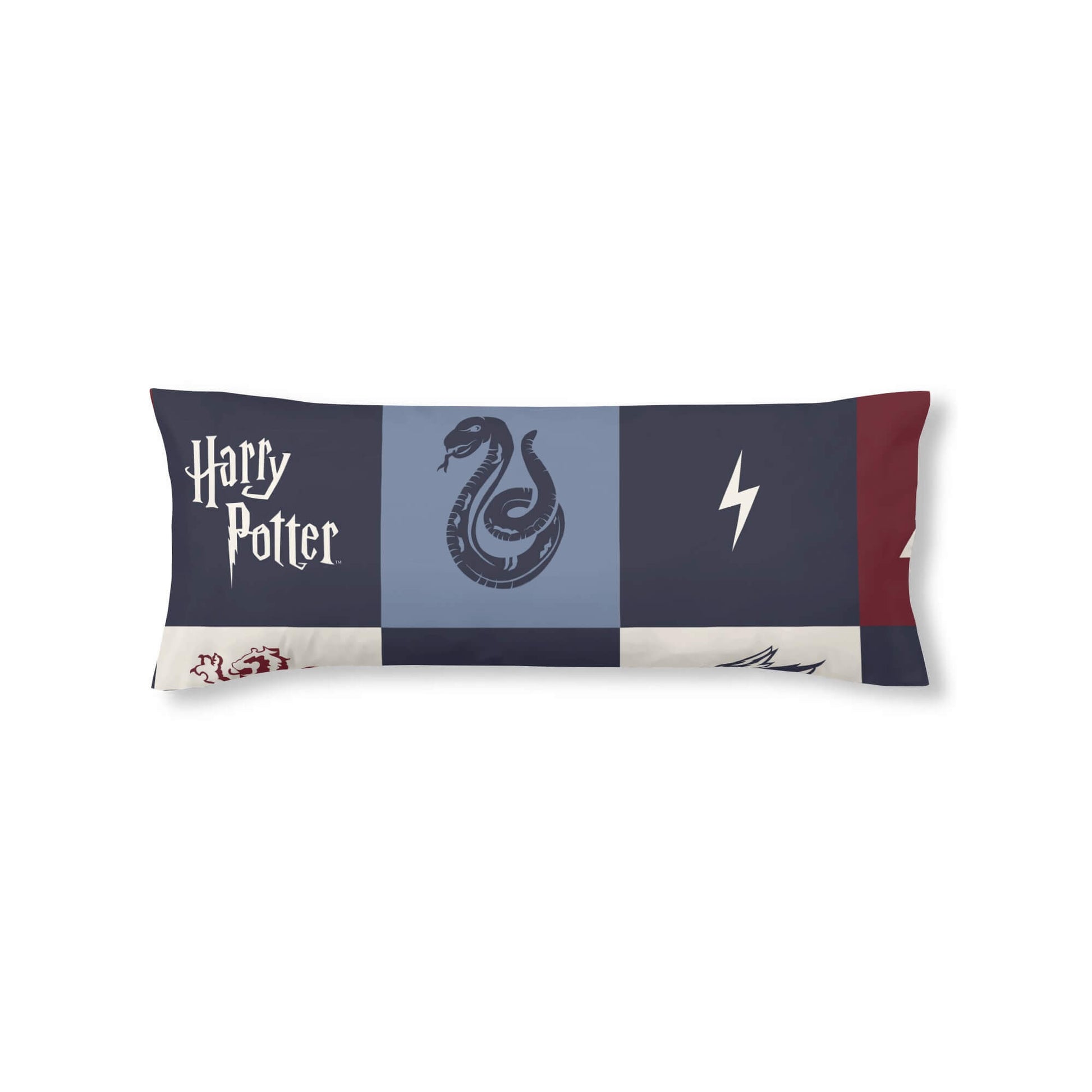 Funda de almohada 100% algodón Hogwarts Cuadros Azul 0