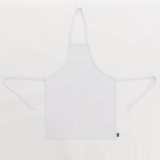 Delantal sin bolsillo 100% Lino Blanco - 110x69 cm 0