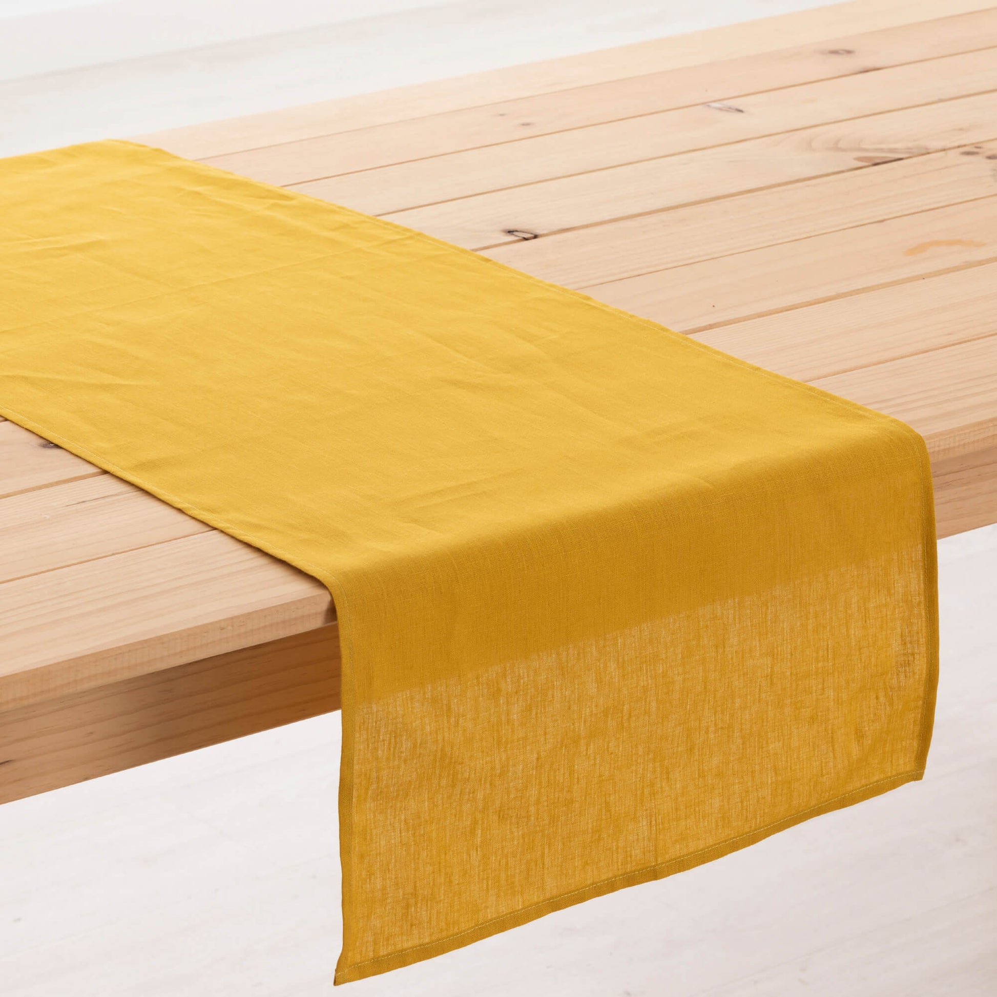 Camino de mesa lino 100% Mustard 45x140 cm 2
